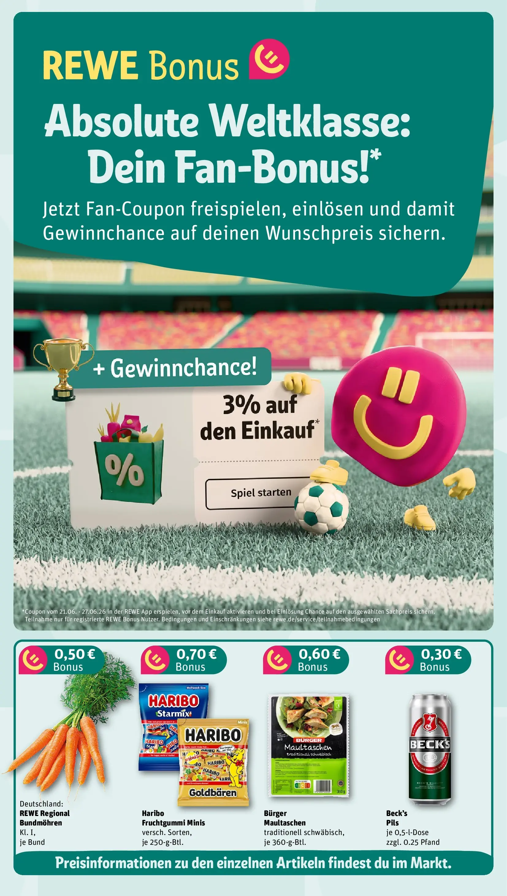 REWE Prospekt ab 21.06.2026 zum Blättern » Angebote | Seite: 3