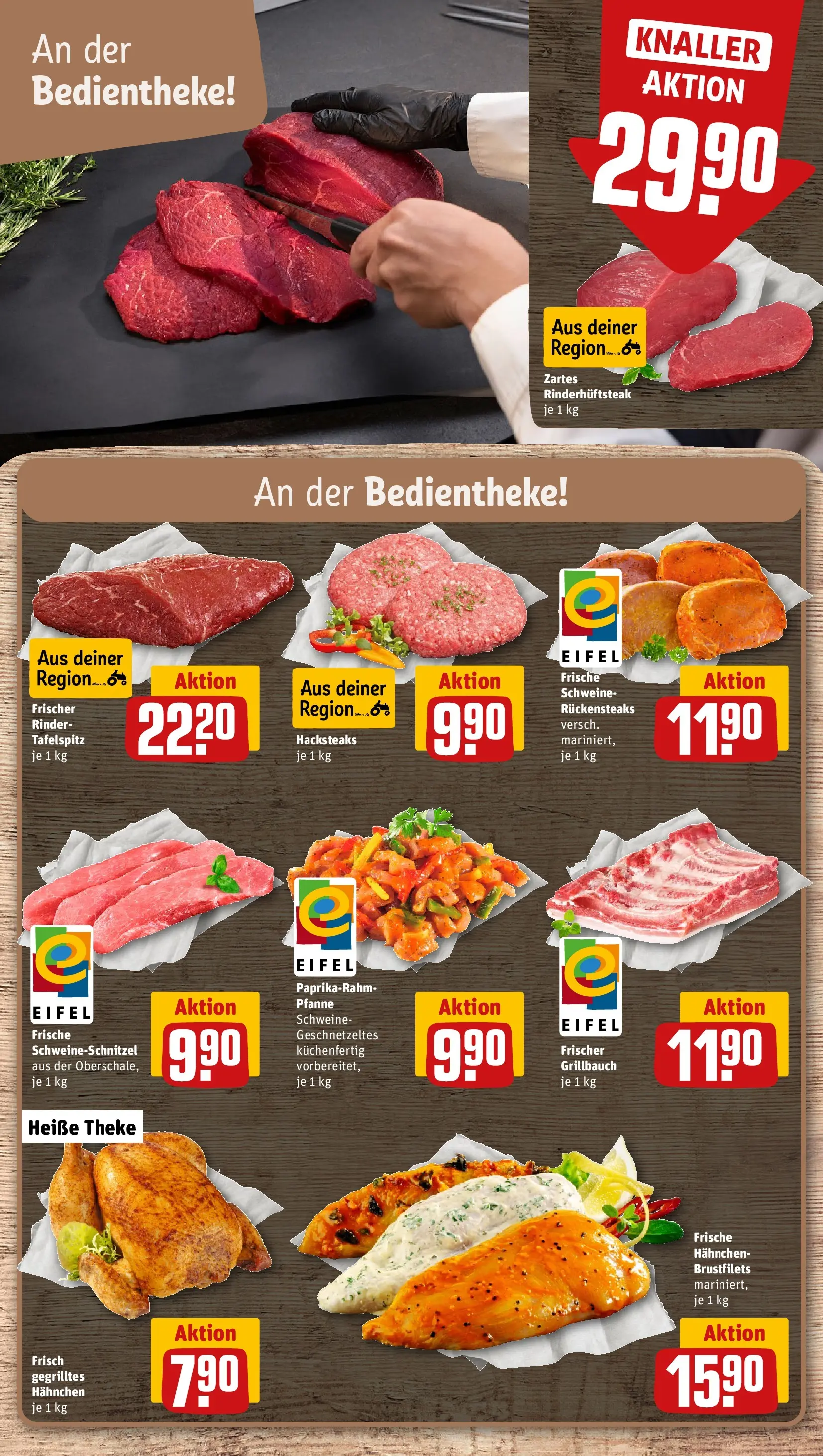 REWE Prospekt ab 21.06.2026 zum Blättern » Angebote | Seite: 10 | Produkte: Tafelspitz, Hahnchen, Theke, Schnitzel