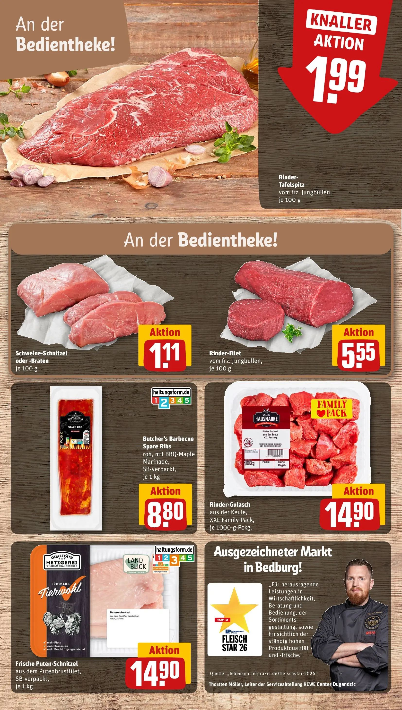 REWE Prospekt ab 21.06.2026 zum Blättern » Angebote | Seite: 10 | Produkte: Top, Regal, Rinderfilet, Schnitzel