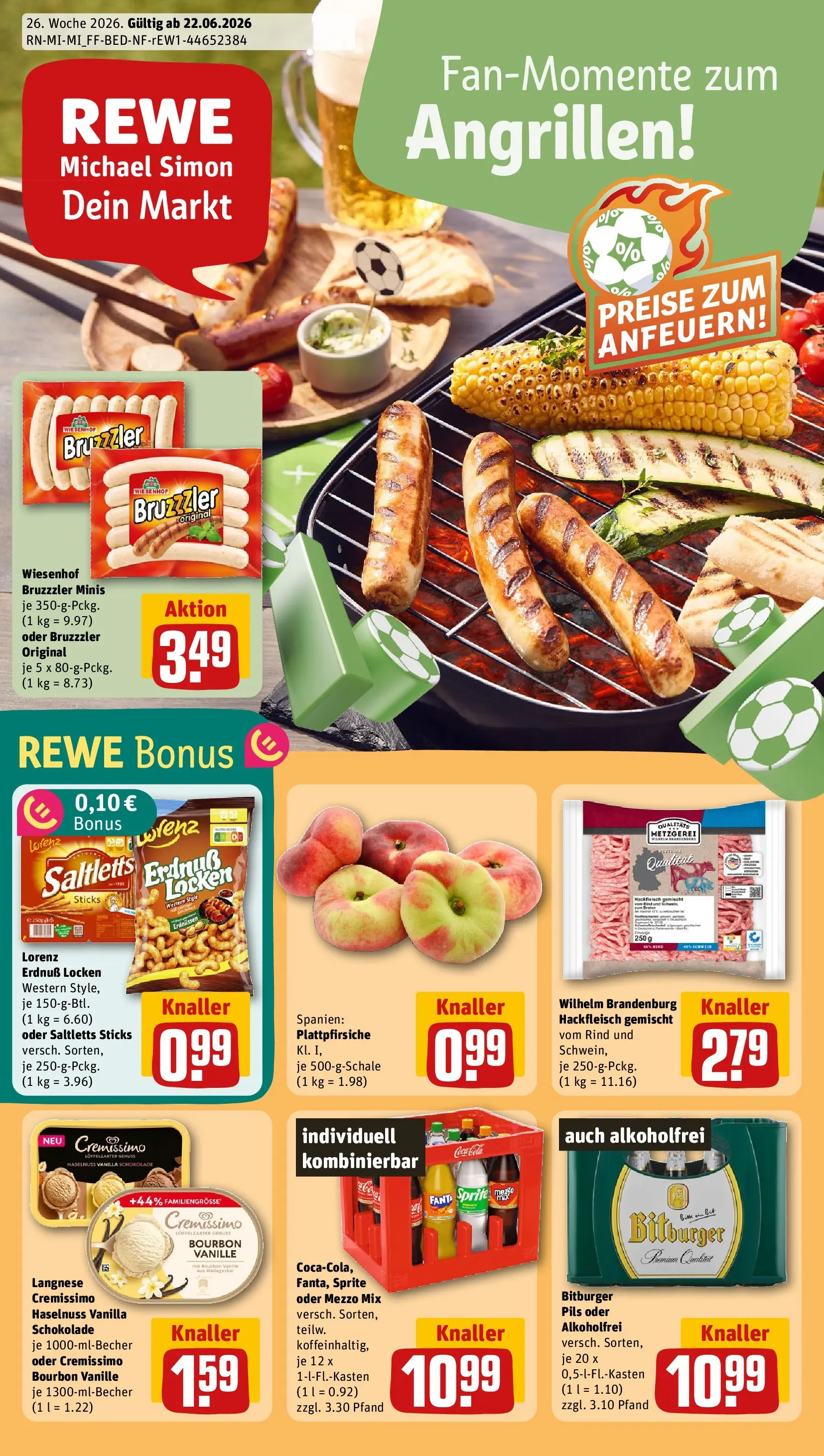 REWE Prospekt ab 21.06.2026 zum Blättern » Angebote | Seite: 1