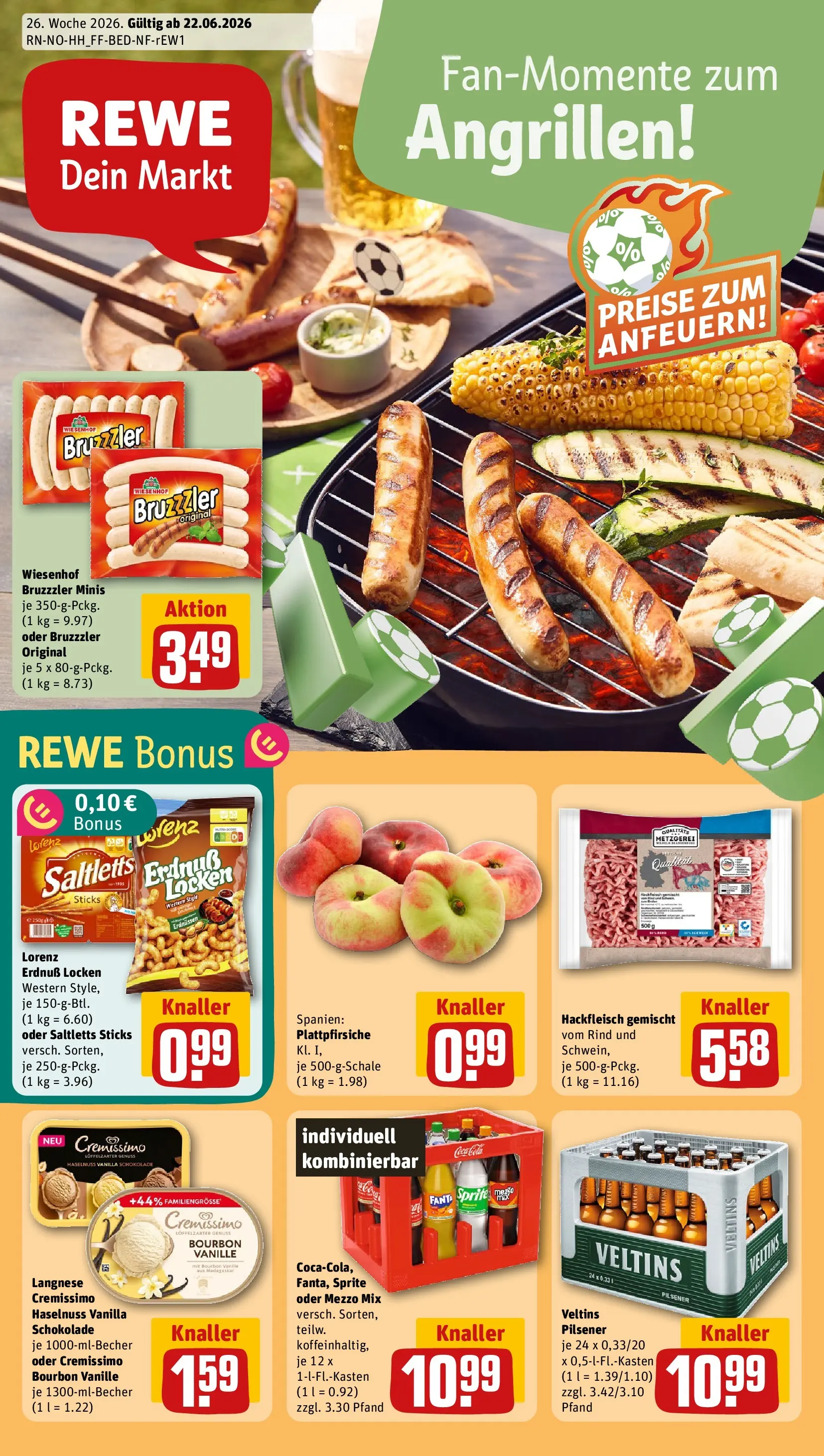 REWE Prospekt ab 21.06.2026 zum Blättern » Angebote | Seite: 1