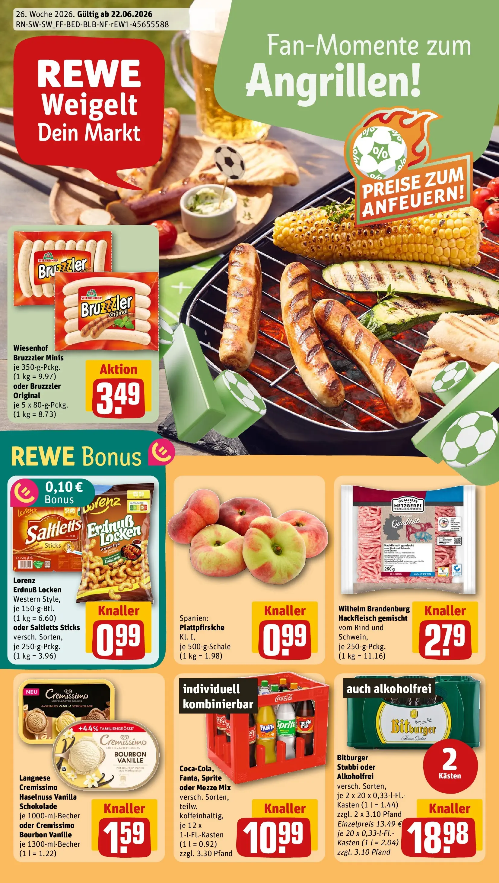 REWE Prospekt ab 21.06.2026 zum Blättern » Angebote | Seite: 1