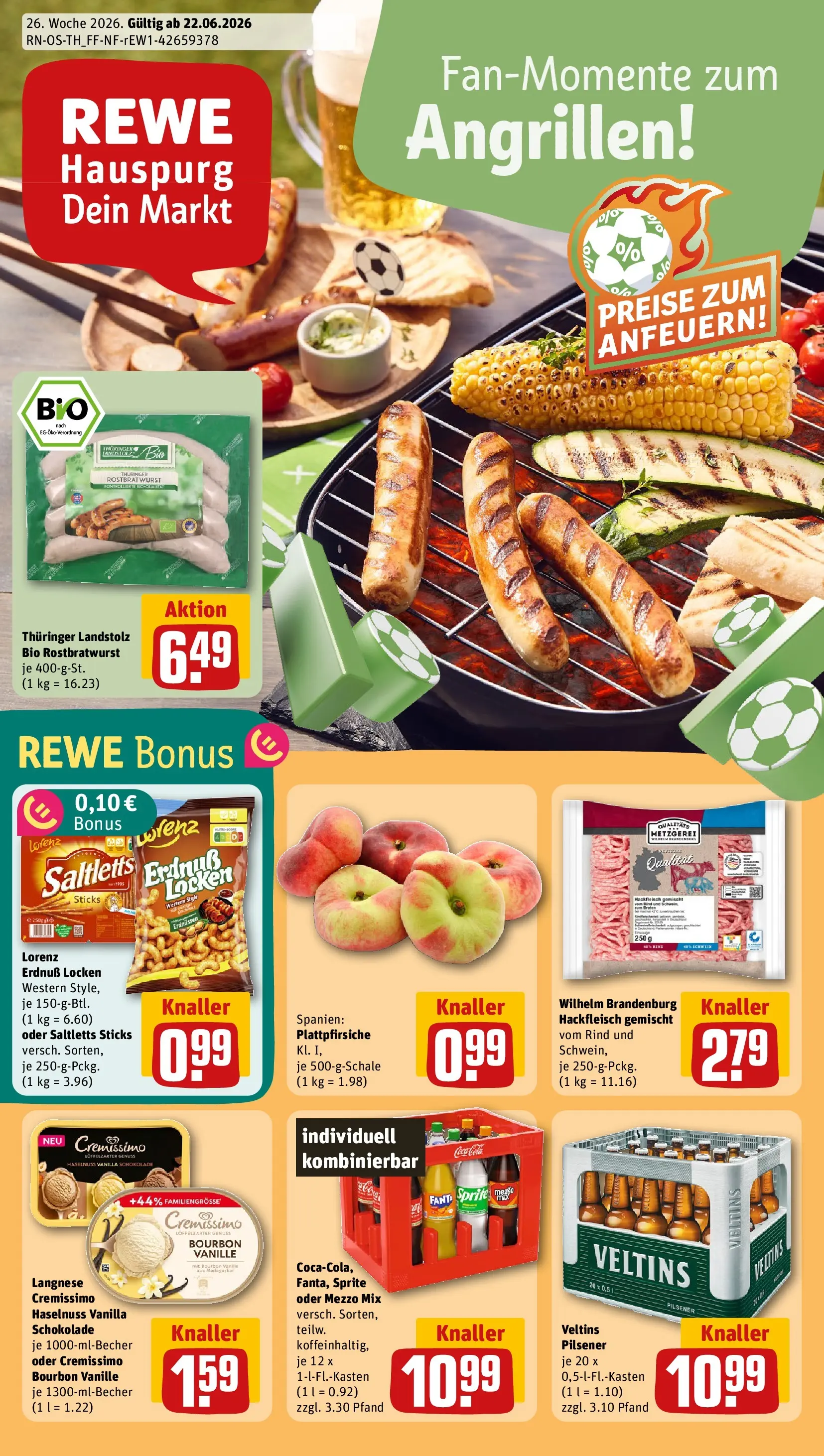 REWE Prospekt ab 21.06.2026 zum Blättern » Angebote | Seite: 1