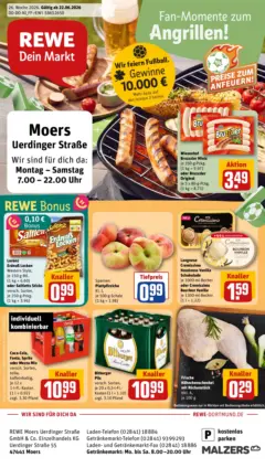 Rewe Prospekt Moers ab 21.06.2026 gültig Rewe Prospekt Moers ab 21.06.2026 gültig