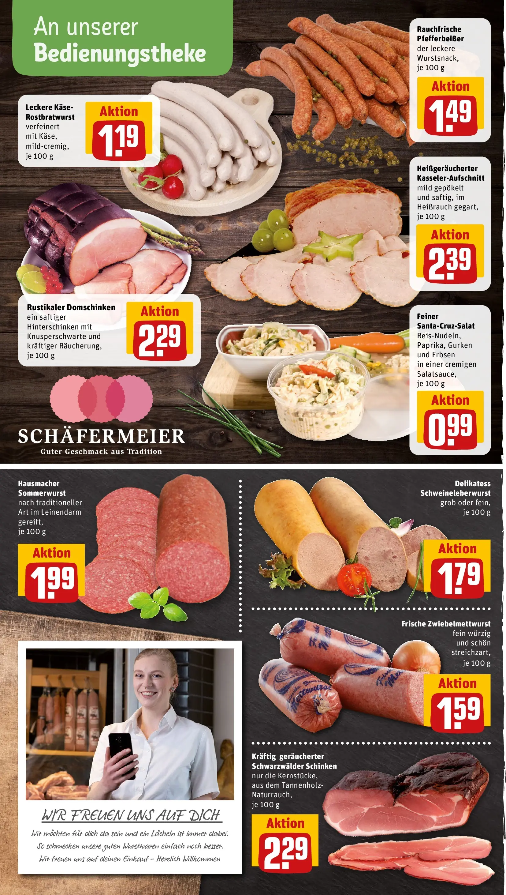 REWE Prospekt ab 21.06.2026 zum Blättern » Angebote | Seite: 8 | Produkte: Käse, Schinken, Gurken, Erbsen