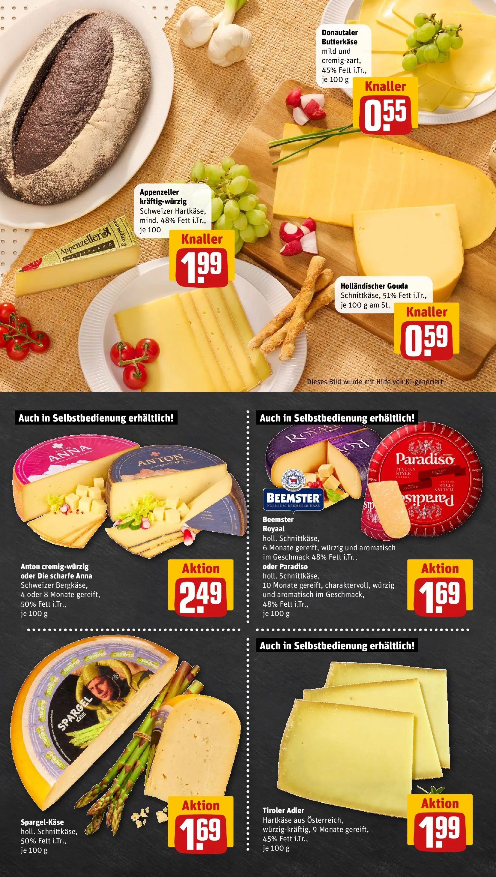 REWE Prospekt ab 21.06.2026 zum Blättern » Angebote | Seite: 9 | Produkte: Käse, Gouda, Spargel