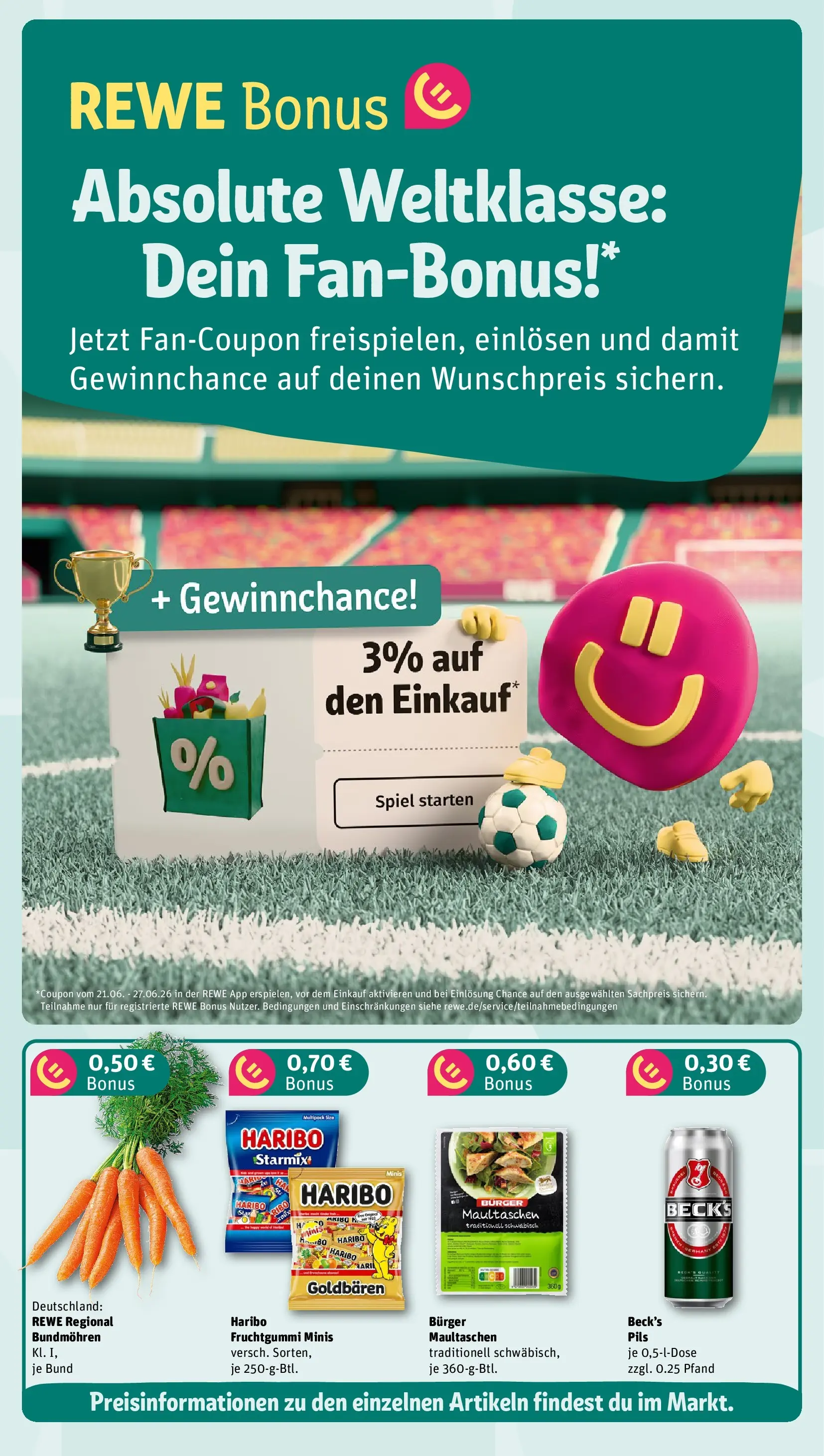 REWE Prospekt ab 21.06.2026 zum Blättern » Angebote | Seite: 3