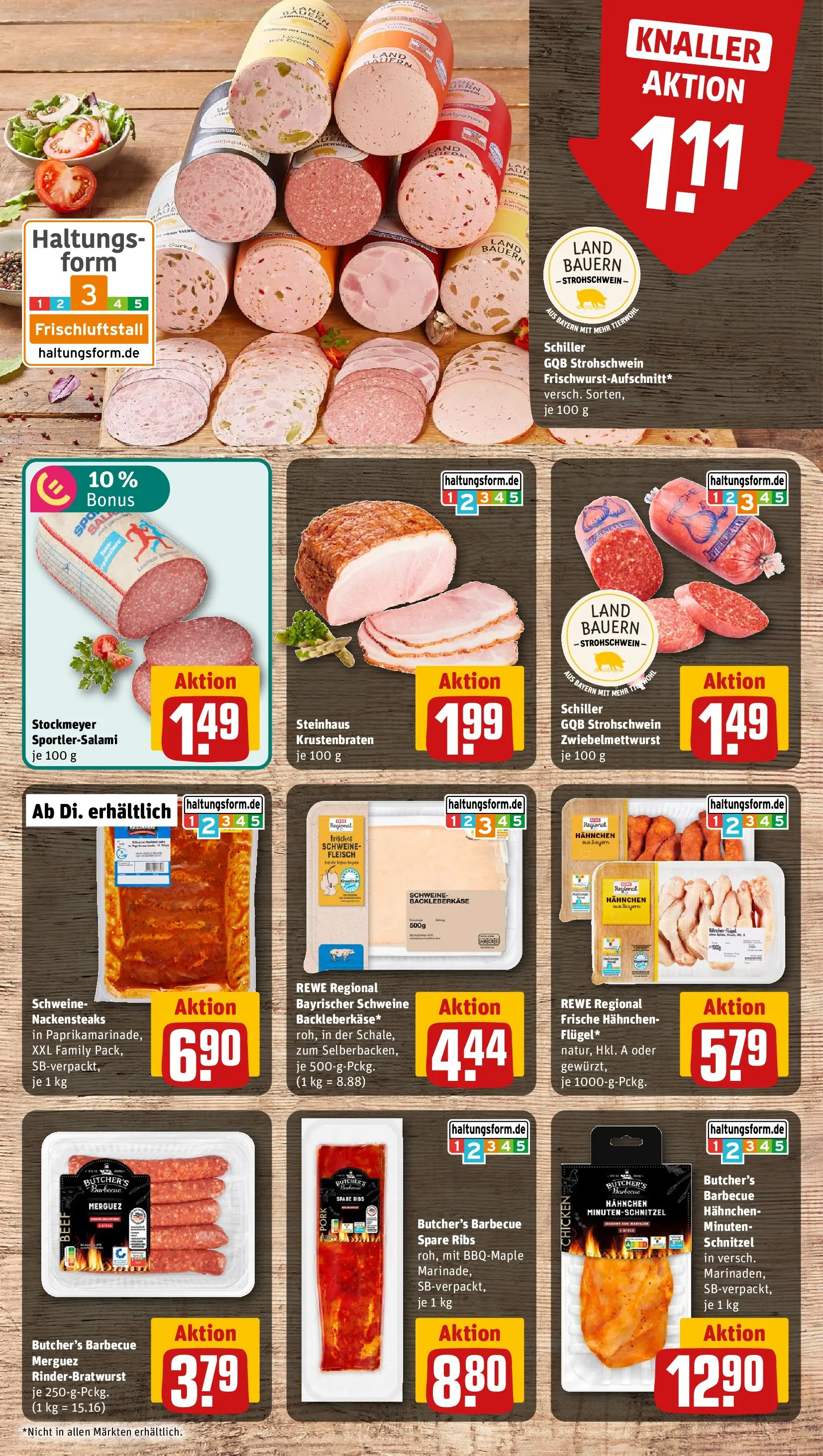REWE Prospekt ab 22.06.2026 zum Blättern » Angebote | Seite: 10 | Produkte: Nackensteaks, Hahnchen, Wein, Fleisch