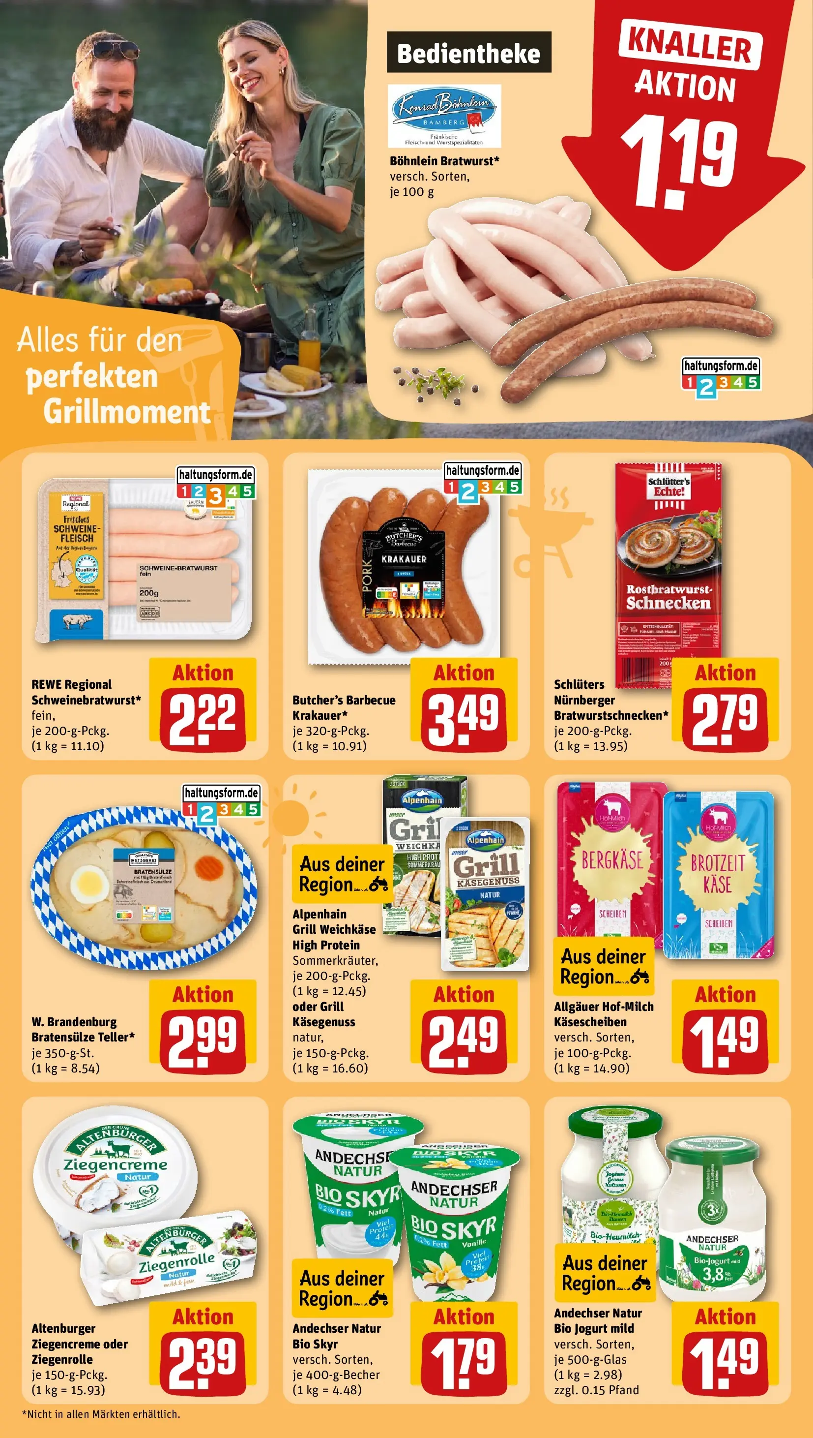 REWE Prospekt ab 22.06.2026 zum Blättern » Angebote | Seite: 14 | Produkte: Grill, Käse, Skyr, Fleisch