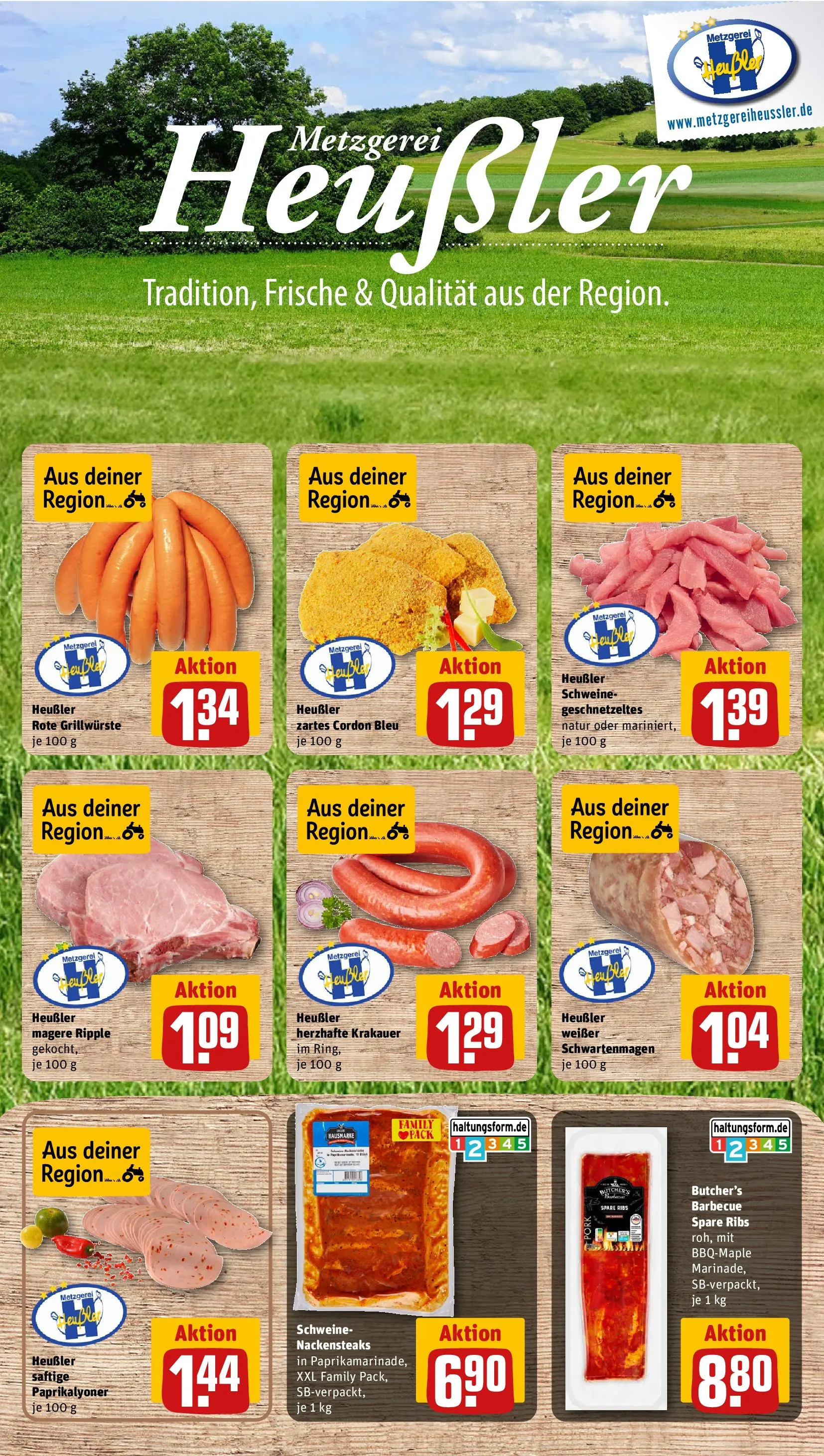REWE Prospekt ab 21.06.2026 zum Blättern » Angebote | Seite: 10 | Produkte: Nackensteaks, Spare ribs, Salami
