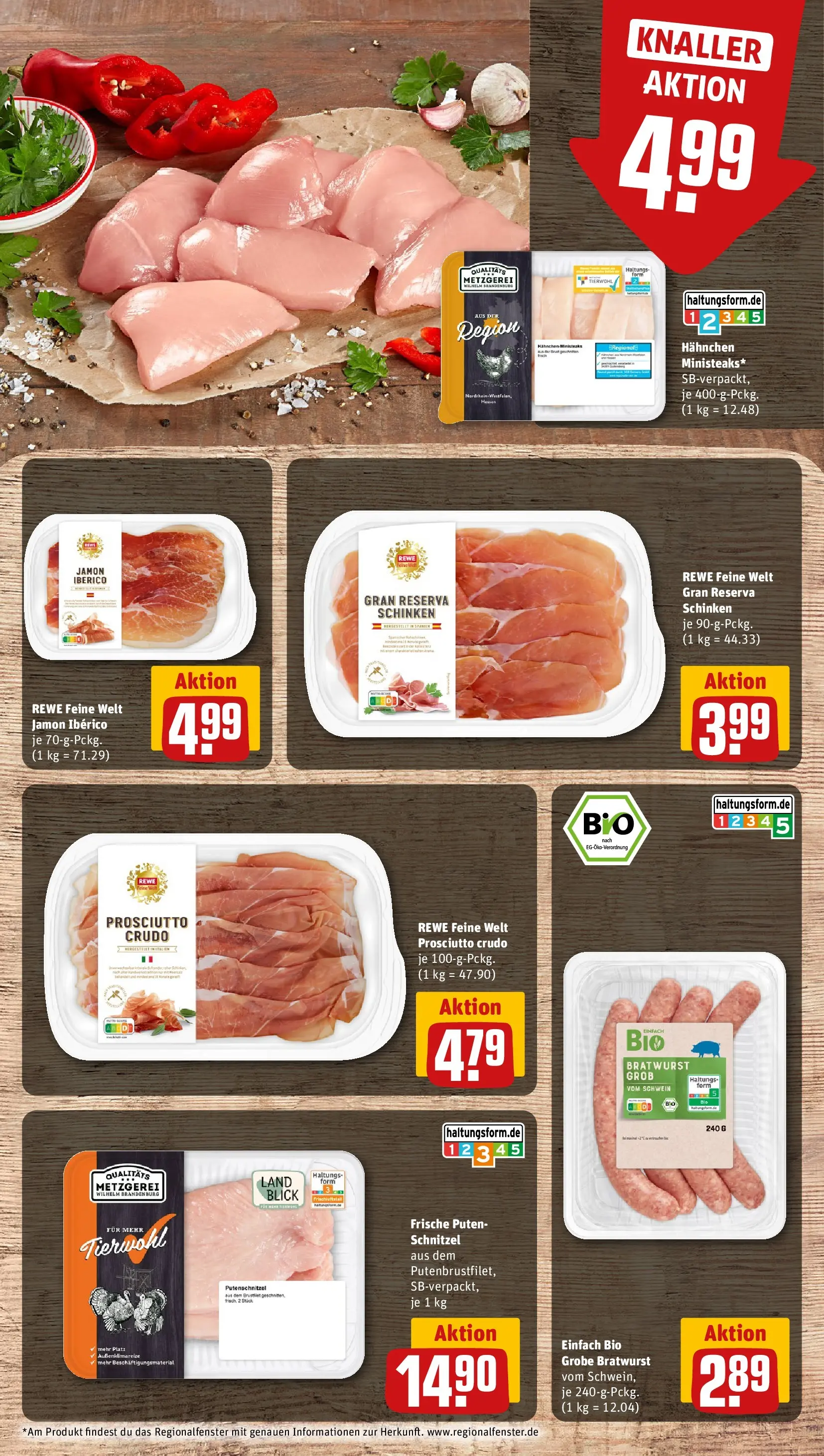 REWE Prospekt ab 22.06.2026 zum Blättern » Angebote | Seite: 10 | Produkte: Hahnchen, Schnitzel, Putenschnitzel, Schinken