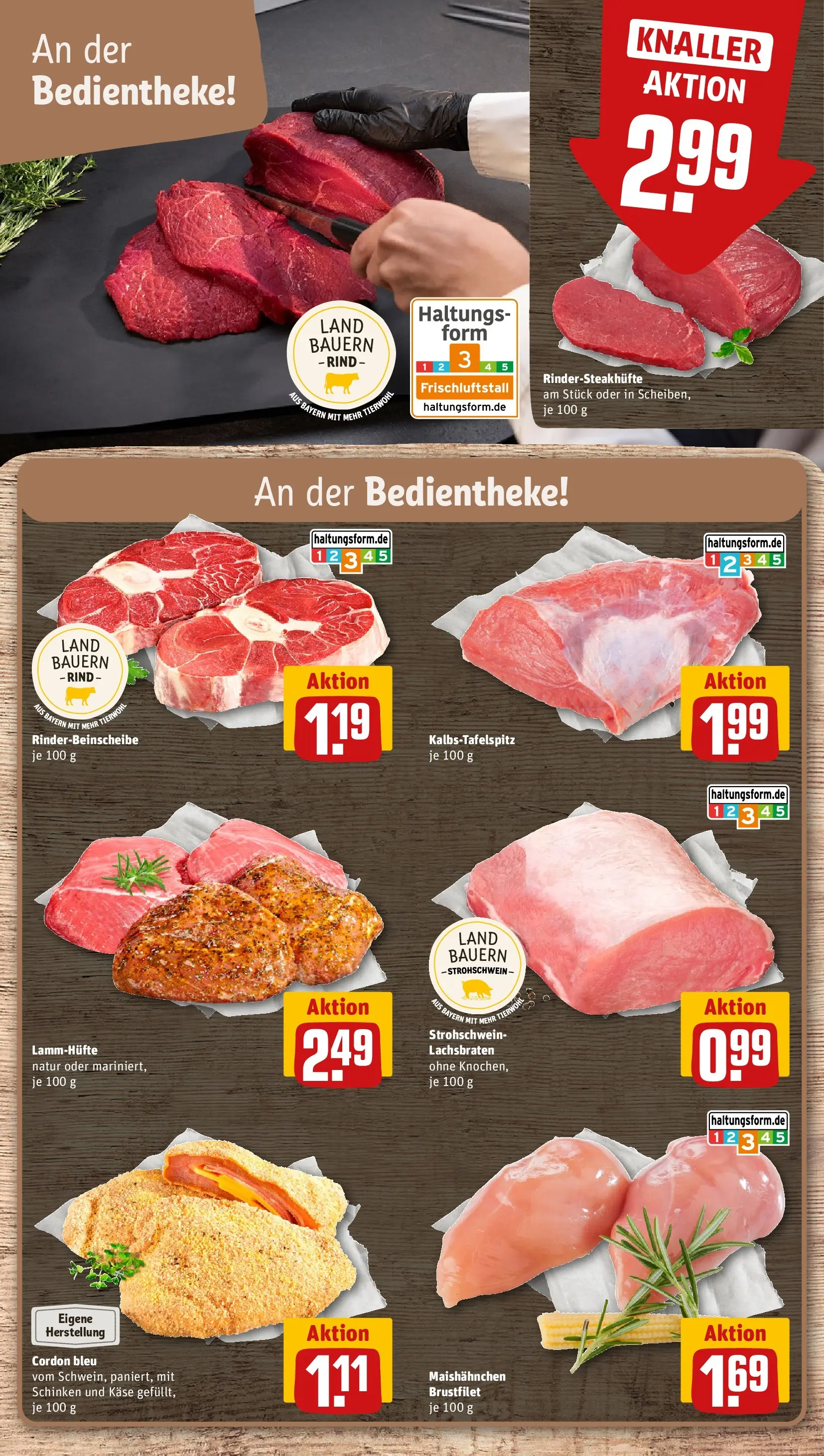 REWE Prospekt ab 21.06.2026 zum Blättern » Angebote | Seite: 10 | Produkte: Käse, Schinken, Steak