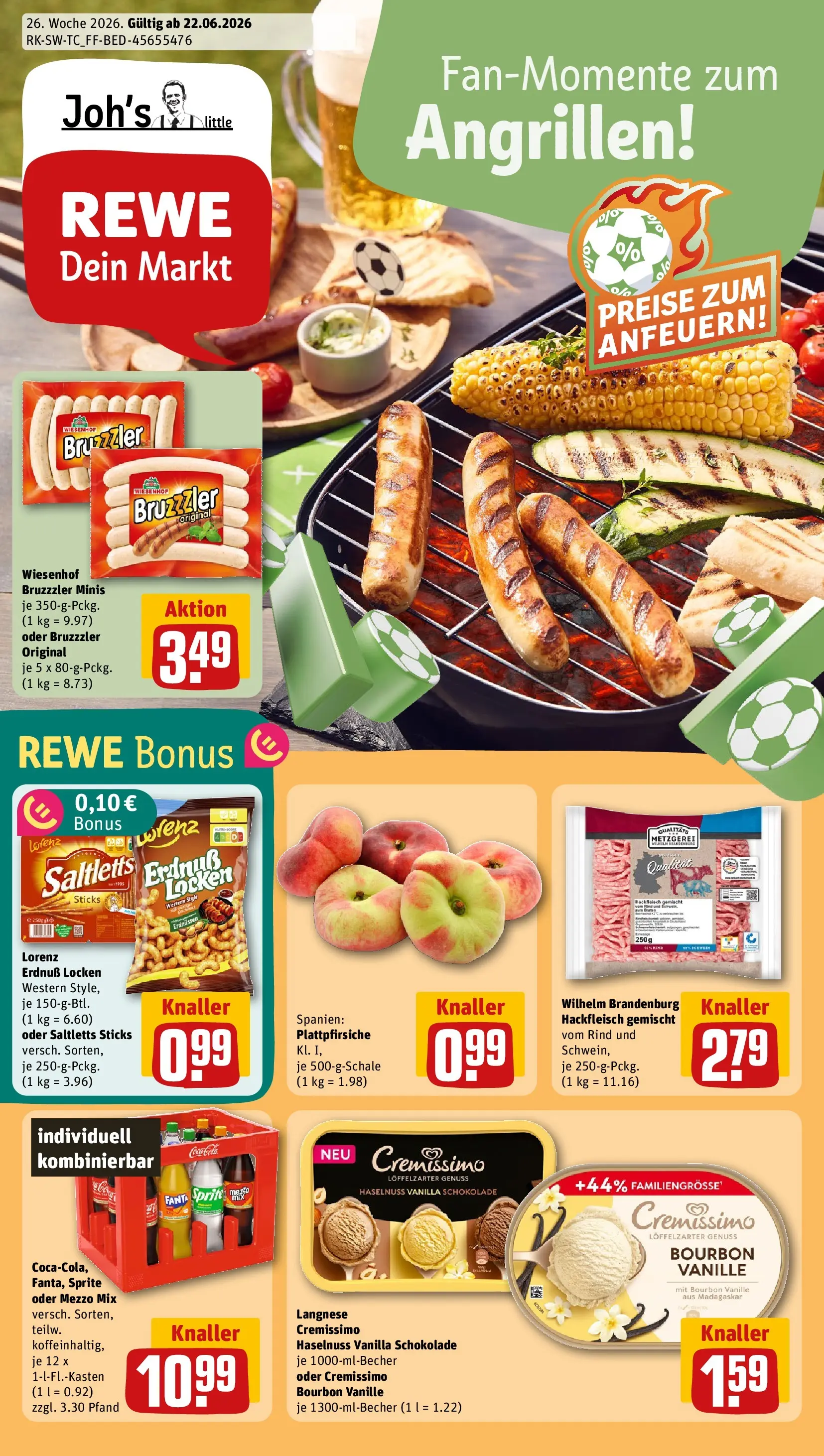 REWE Prospekt ab 21.06.2026 zum Blättern » Angebote | Seite: 1