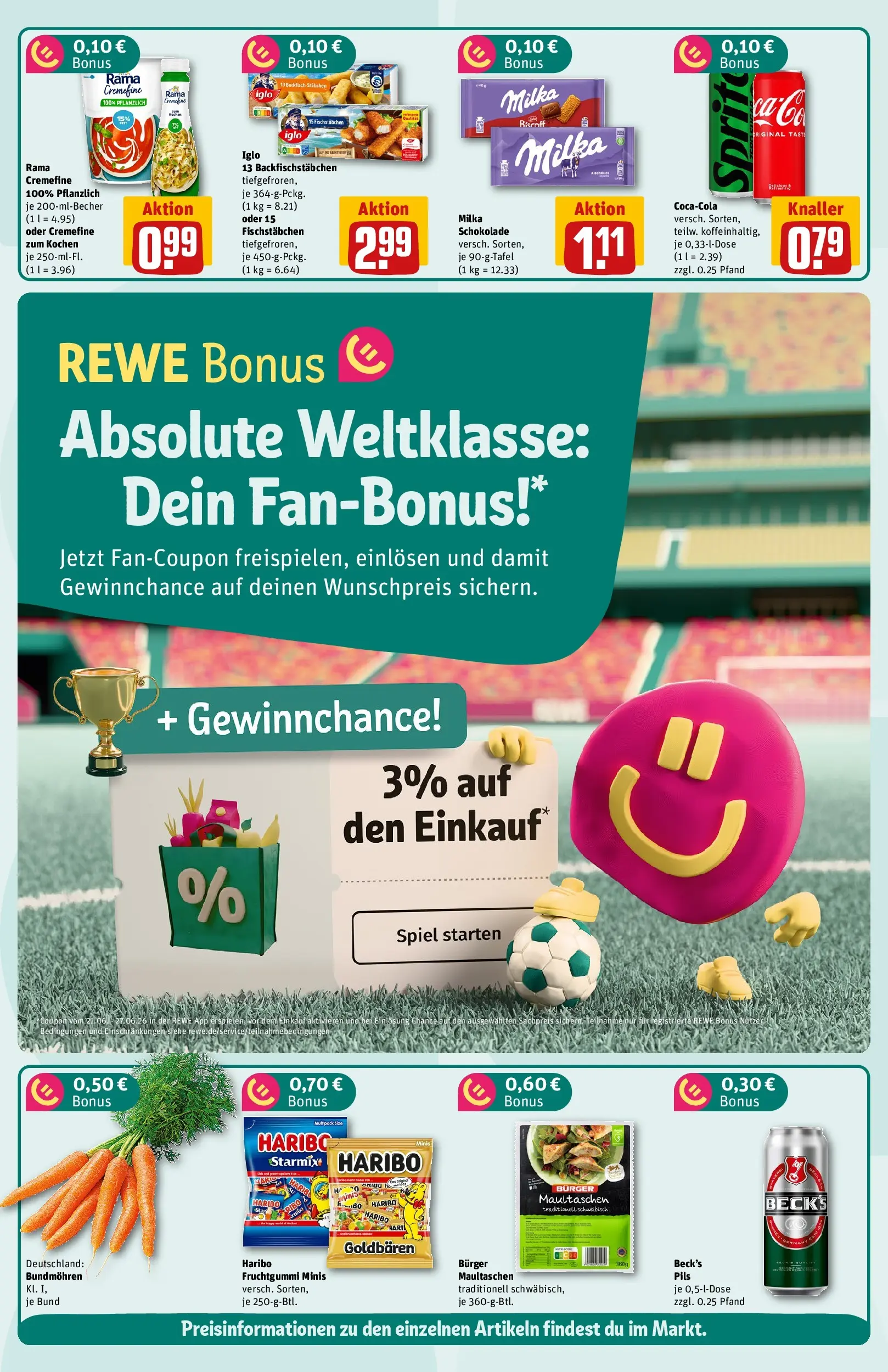 REWE Prospekt ab 21.06.2026 zum Blättern » Angebote | Seite: 2