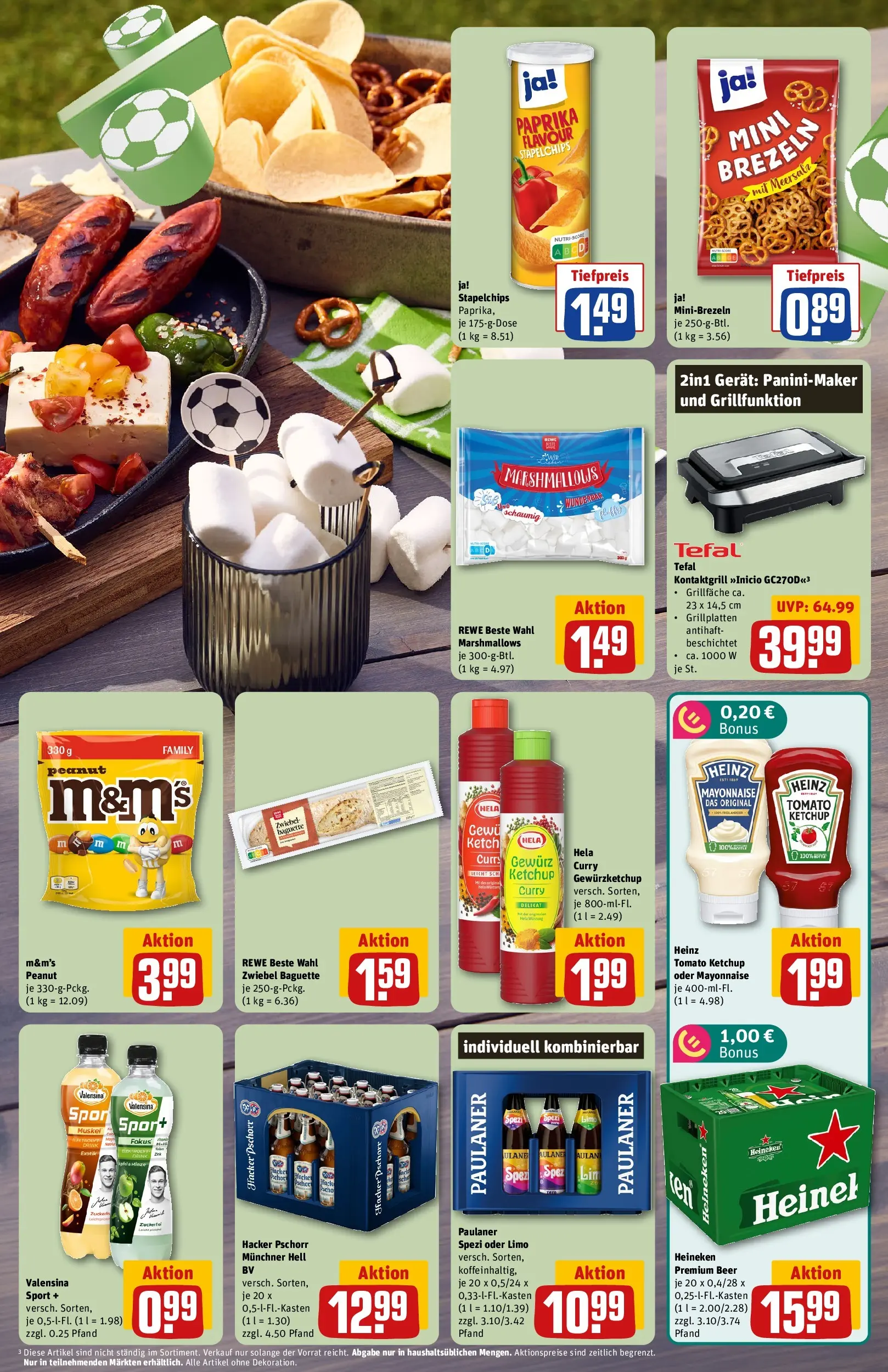 REWE Prospekt ab 21.06.2026 zum Blättern » Angebote | Seite: 7 | Produkte: Baguette, Heineken, Valensina, Chips