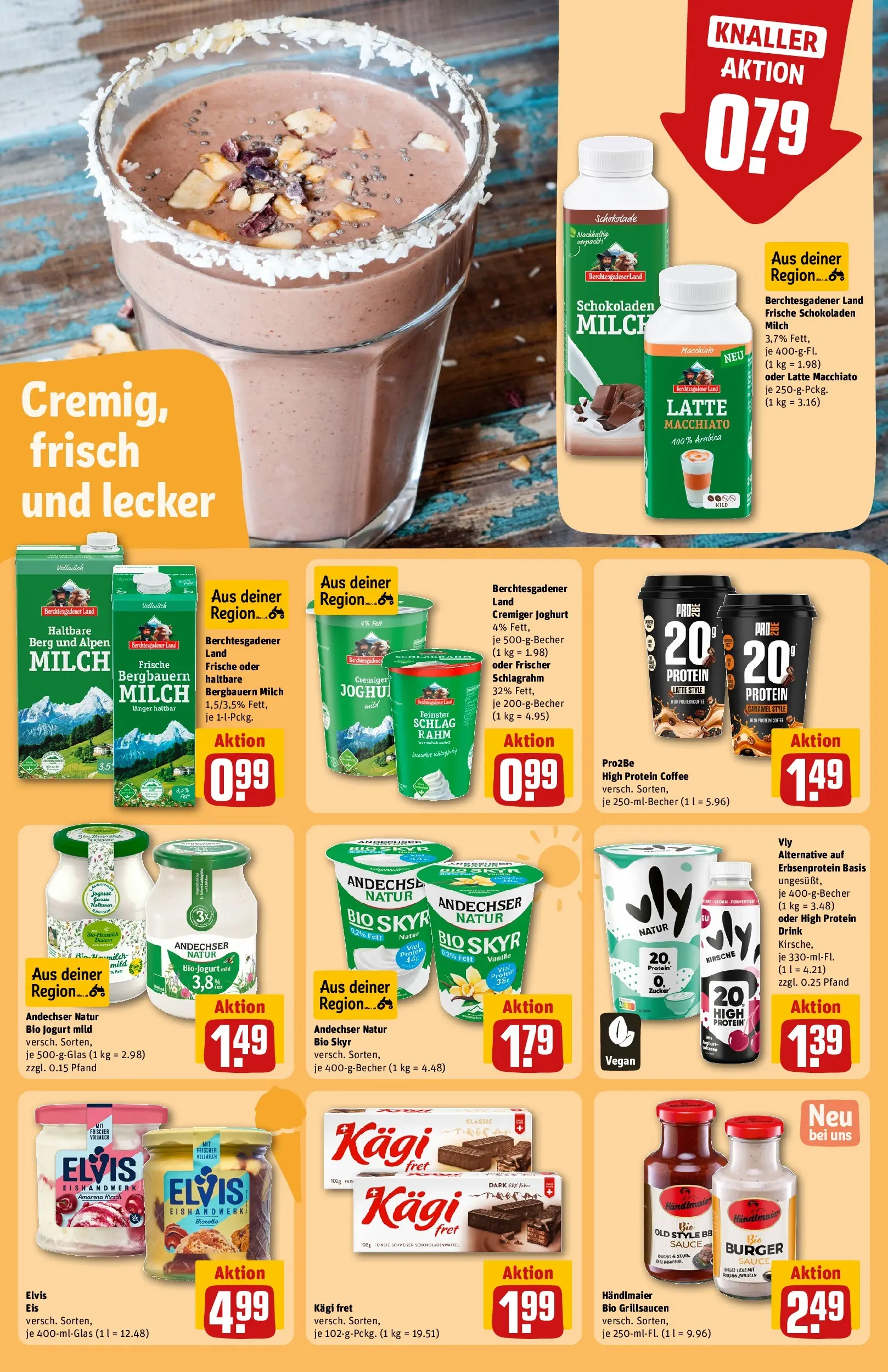 REWE Prospekt ab 21.06.2026 zum Blättern » Angebote | Seite: 22 | Produkte: Milch, Schokolade, Skyr, Eis
