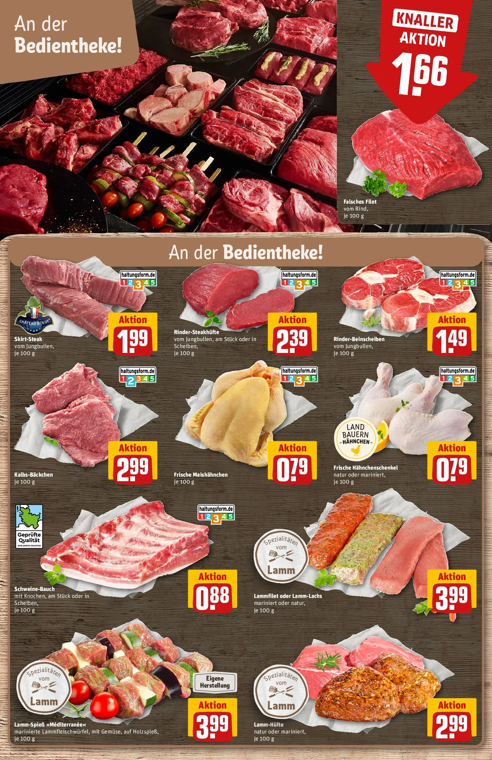 REWE Prospekt ab 21.06.2026 zum Blättern » Angebote | Seite: 10 | Produkte: Hahnchen, Hahnchenschenkel, Schweinebauch, Steak