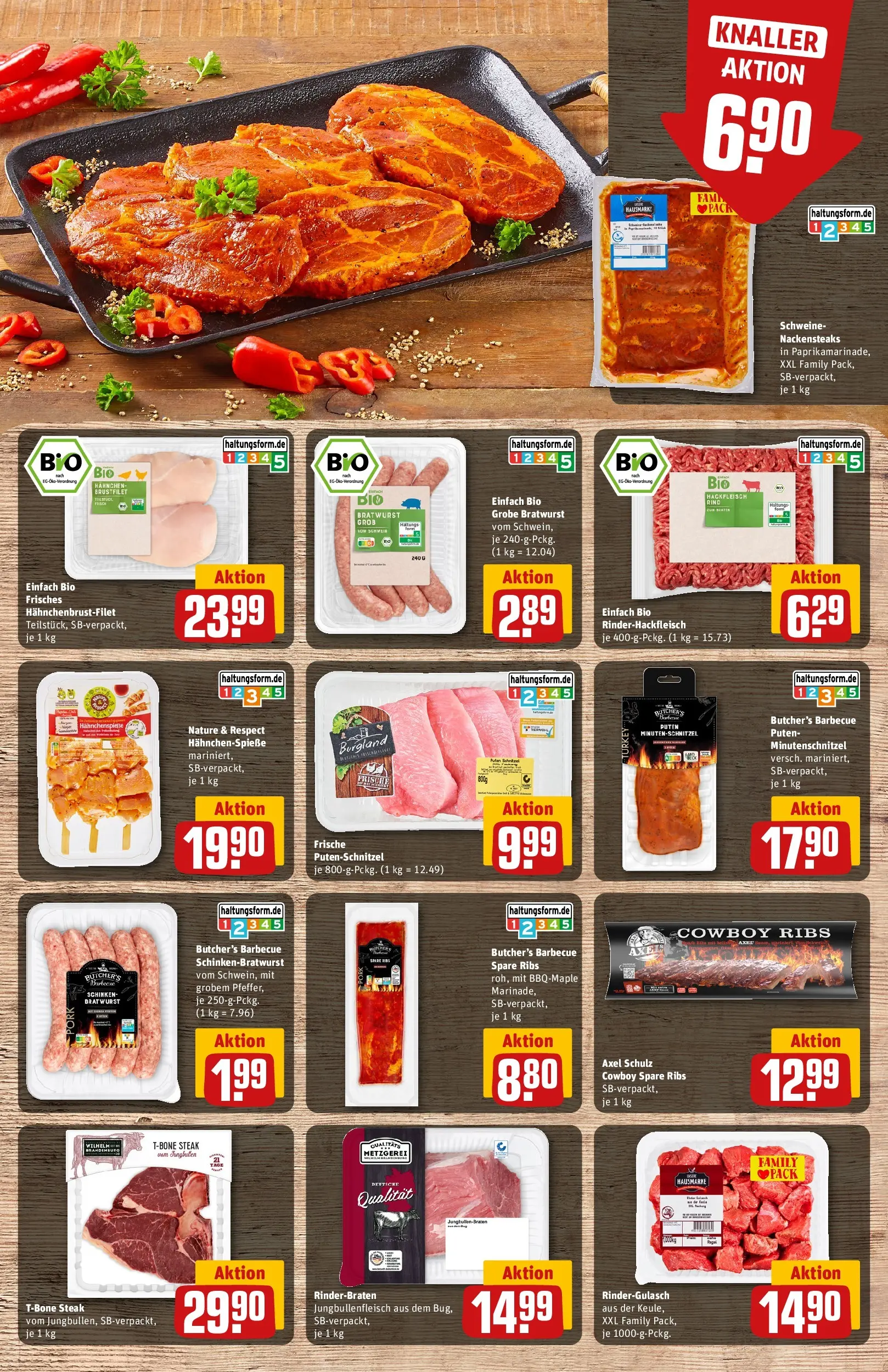 REWE Prospekt ab 21.06.2026 zum Blättern » Angebote | Seite: 11 | Produkte: Nackensteaks, Bratwurst, Steak, Hackfleisch