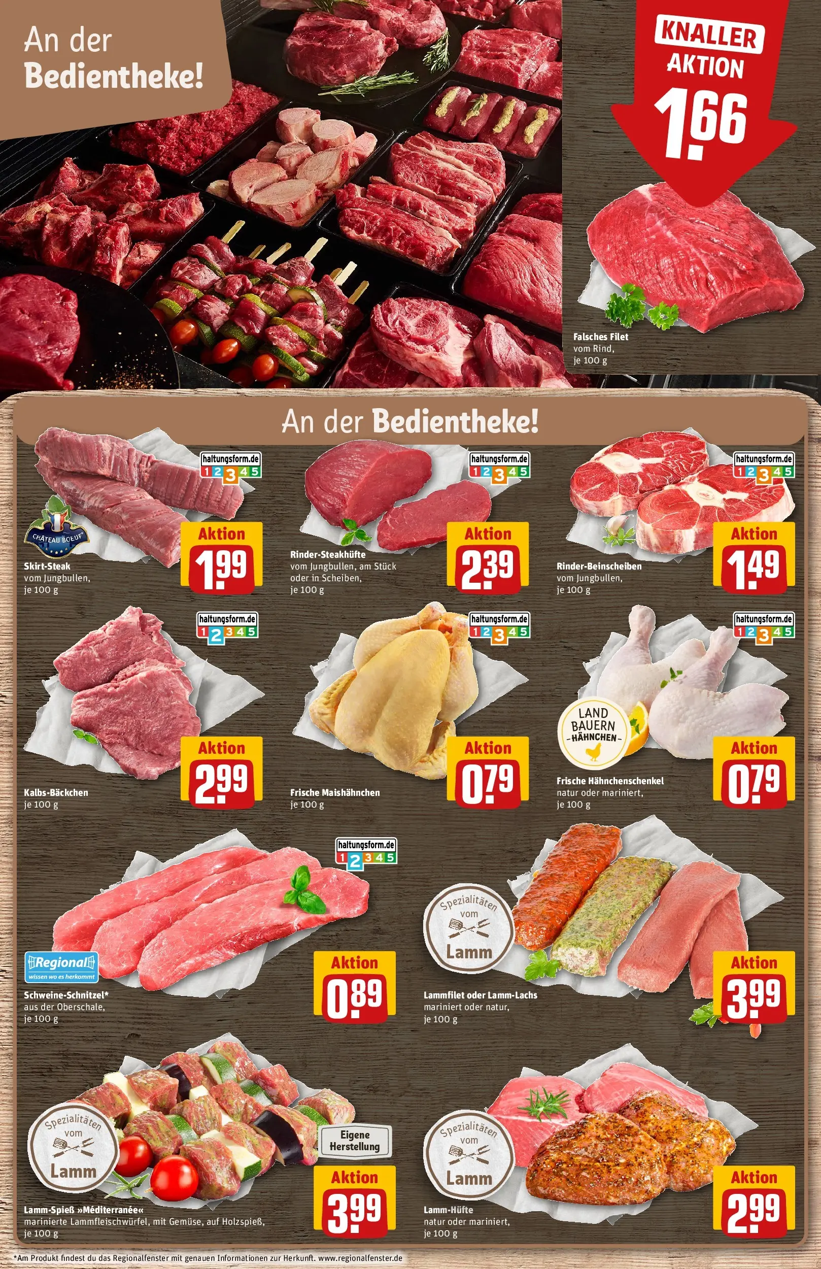 REWE Prospekt ab 21.06.2026 zum Blättern » Angebote | Seite: 10 | Produkte: Hahnchen, Hahnchenschenkel, Schnitzel, Steak