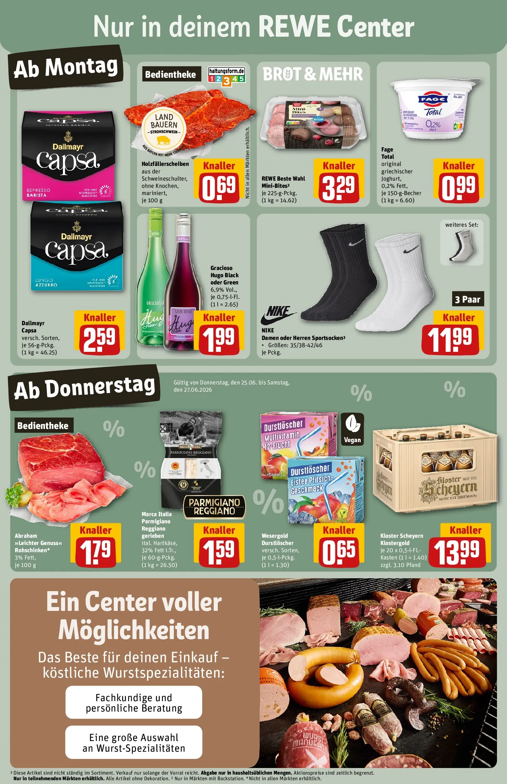 REWE Prospekt ab 21.06.2026 zum Blättern » Angebote | Seite: 3 | Produkte: Durstloscher, Öl, Dallmayr, Hugo