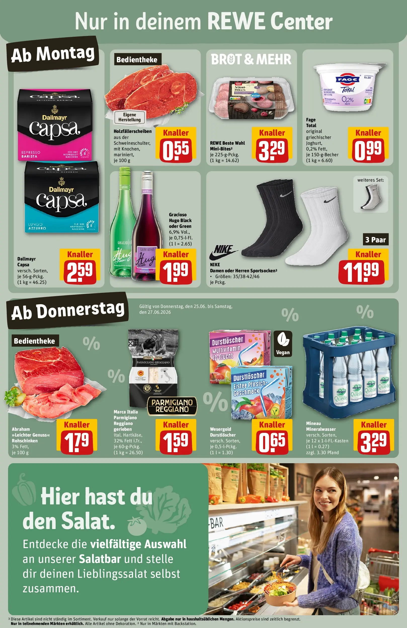 REWE Prospekt ab 21.06.2026 zum Blättern » Angebote | Seite: 3 | Produkte: Durstloscher, Joghurt, Brot, Hugo