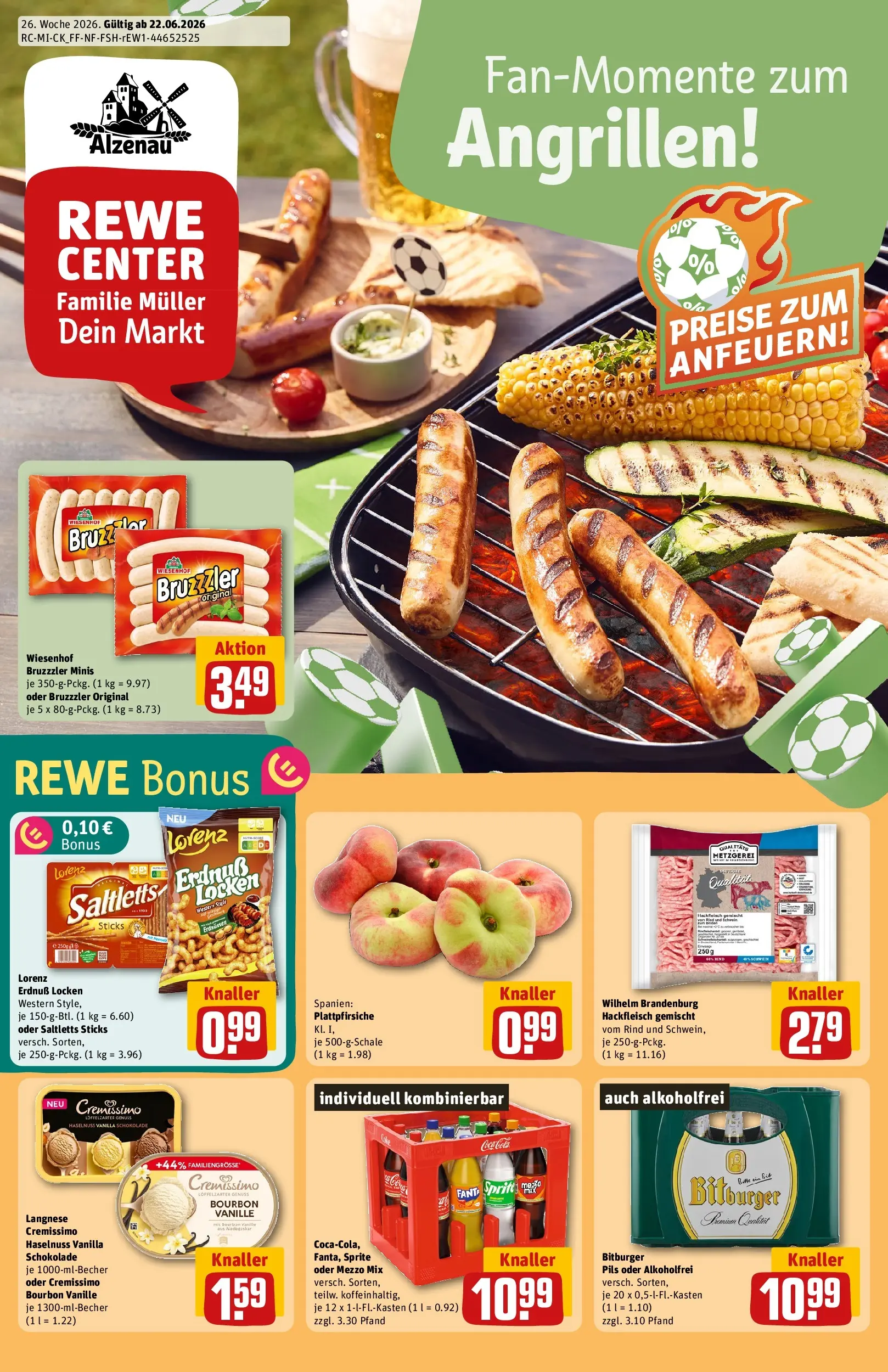 REWE Prospekt ab 21.06.2026 zum Blättern » Angebote | Seite: 1