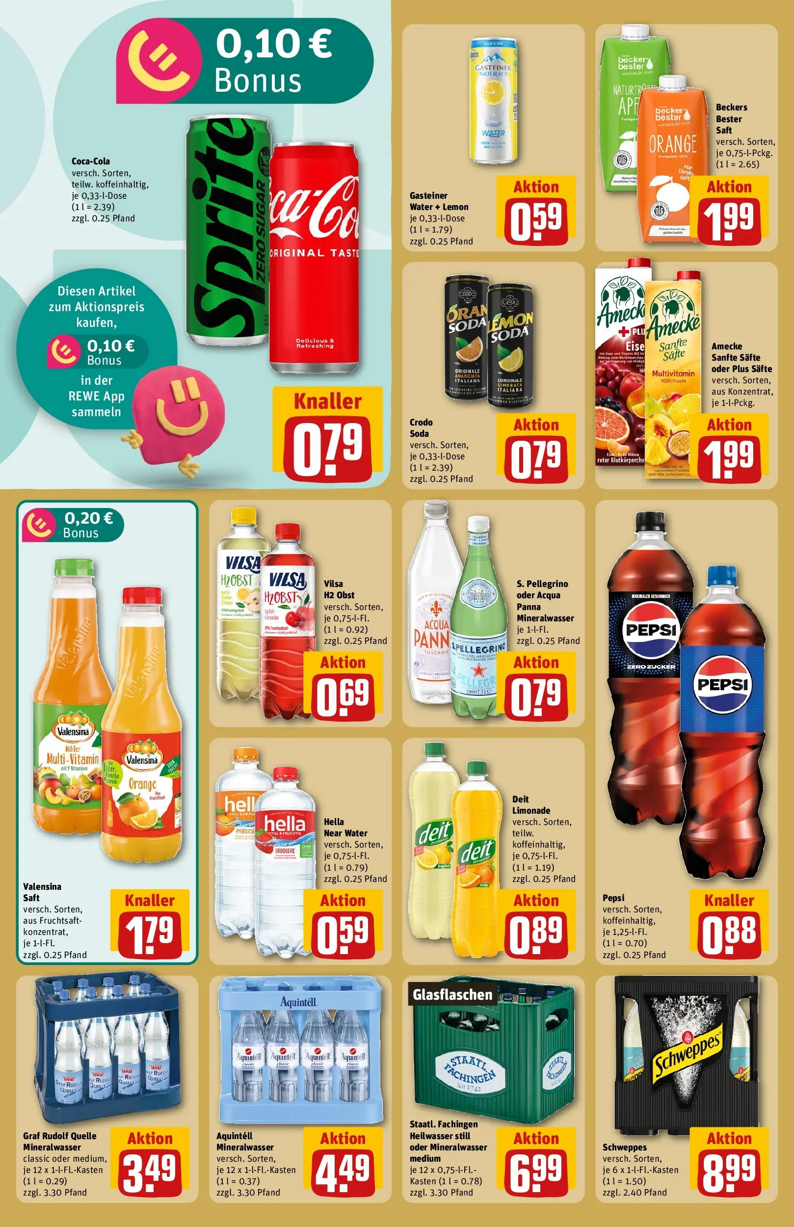 REWE Prospekt ab 21.06.2026 zum Blättern » Angebote | Seite: 18 | Produkte: Limonade, Obst, Hella, Pepsi