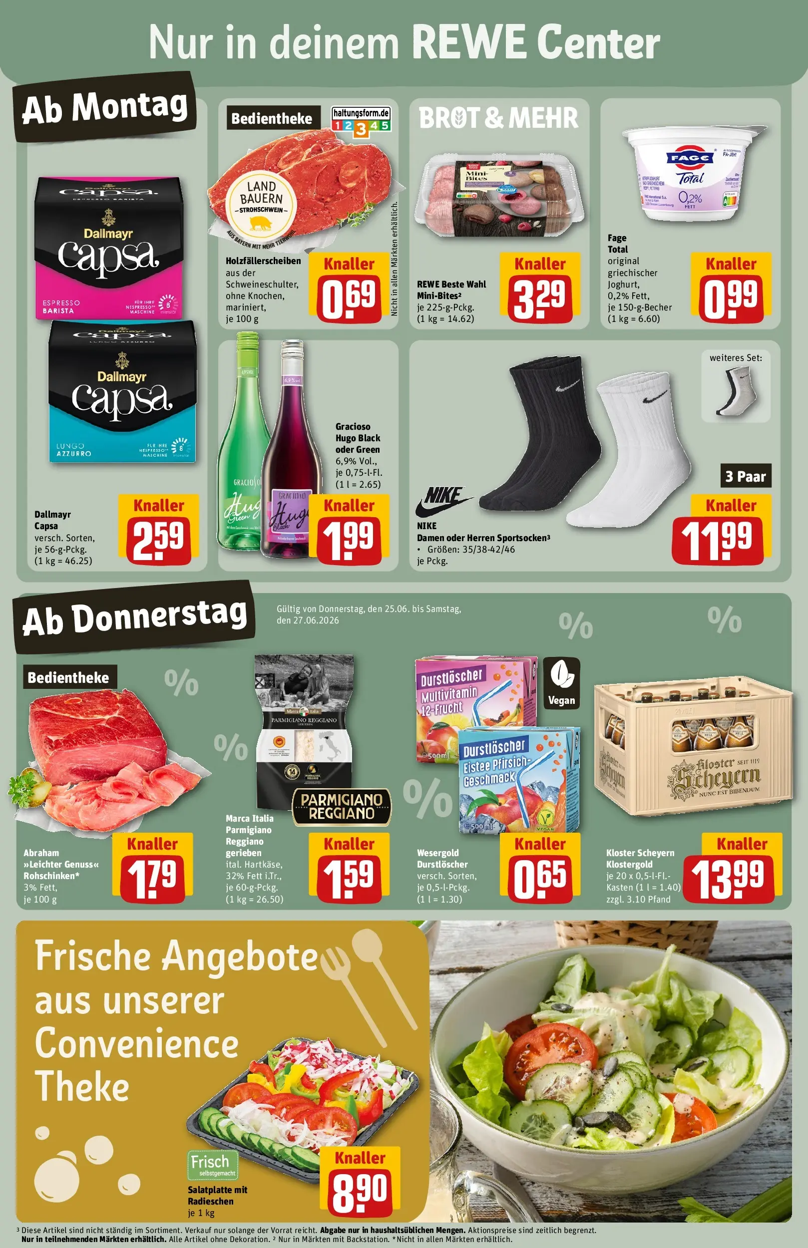 REWE Prospekt ab 21.06.2026 zum Blättern » Angebote | Seite: 3 | Produkte: Durstloscher, Joghurt, Theke, Pfirsich