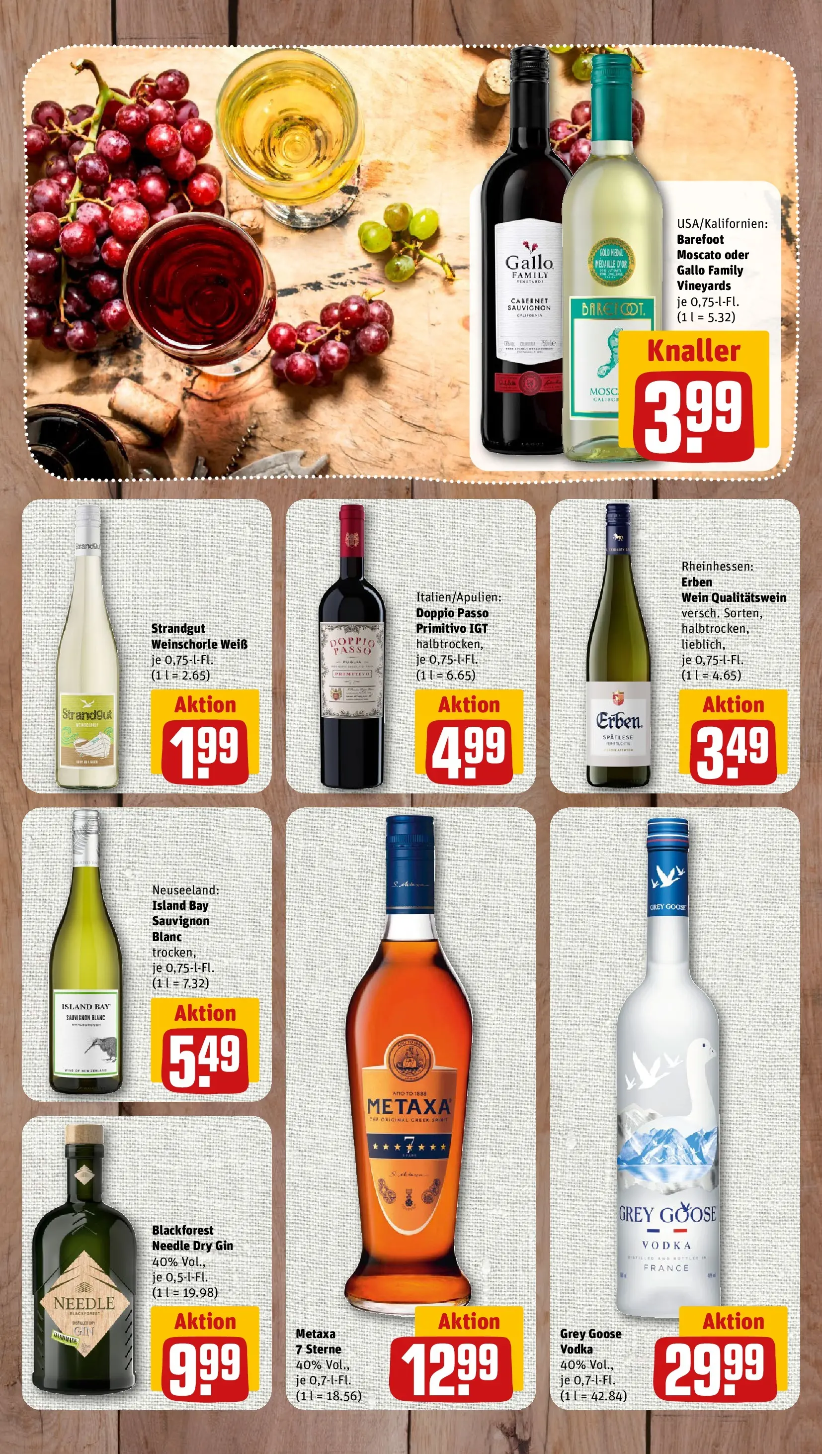REWE Prospekt ab 21.06.2026 zum Blättern » Angebote | Seite: 10 | Produkte: Doppio passo primitivo, Weinschorle, Doppio Passo, Vodka