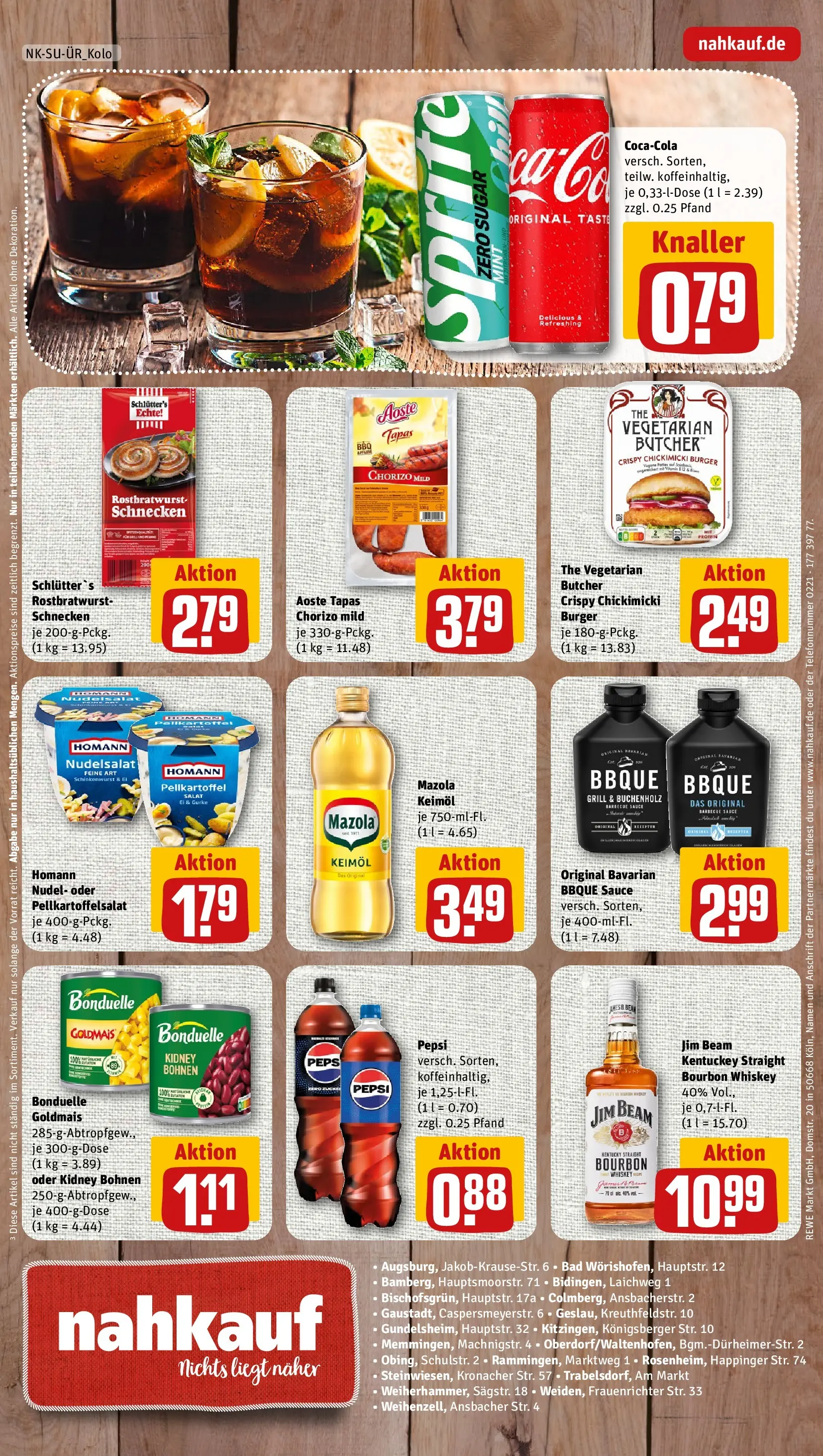 REWE Prospekt ab 21.06.2026 zum Blättern » Angebote | Seite: 8 | Produkte: Grill, Jim beam, Sprite, Salat