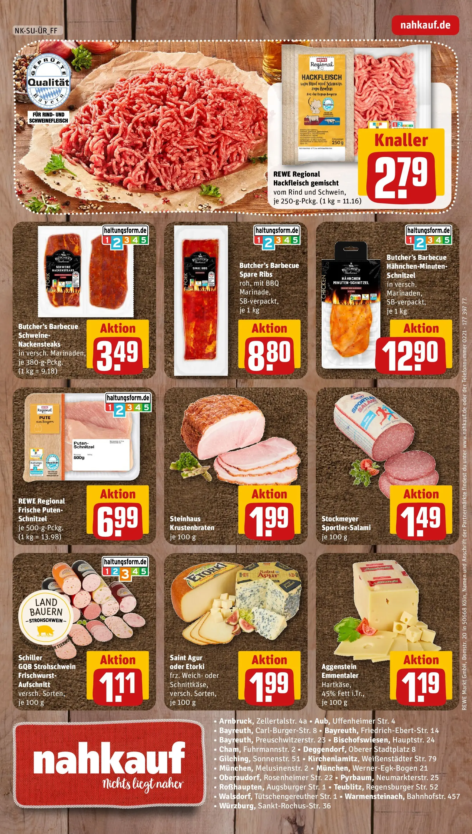 REWE Prospekt ab 21.06.2026 zum Blättern » Angebote | Seite: 8 | Produkte: Nackensteaks, Pute, Hahnchen, Spare ribs