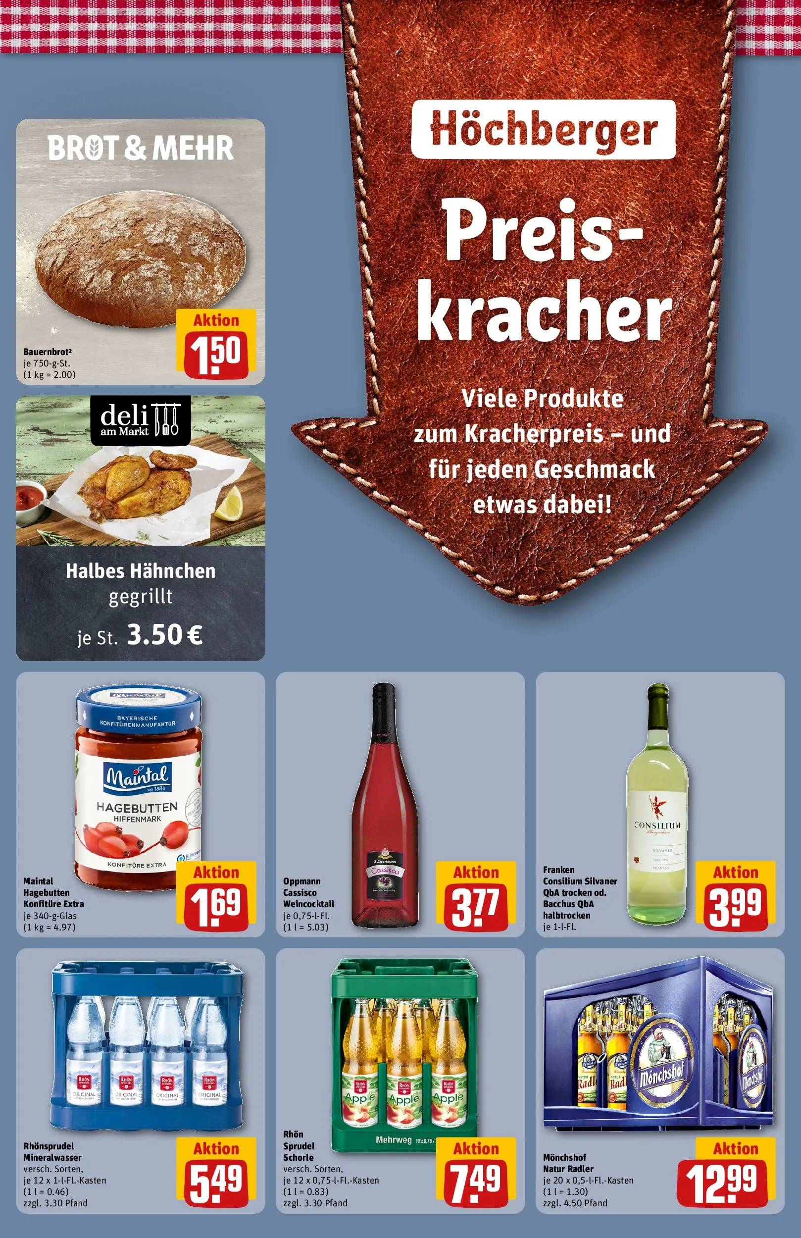 REWE Prospekt ab 21.06.2026 zum Blättern » Angebote | Seite: 39 | Produkte: Hahnchen, Mineralwasser, Apple, Rhonsprudel