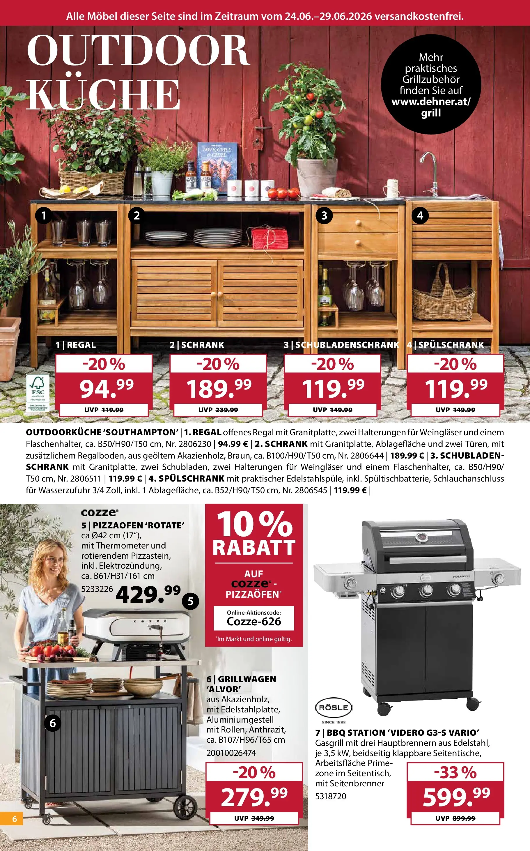 Dehner - Dehner: Garten & Zoo von 23.06.2026 - Aktuelle Angebote | Seite: 6 | Produkte: Grill, Thermometer, Regal, Schrank