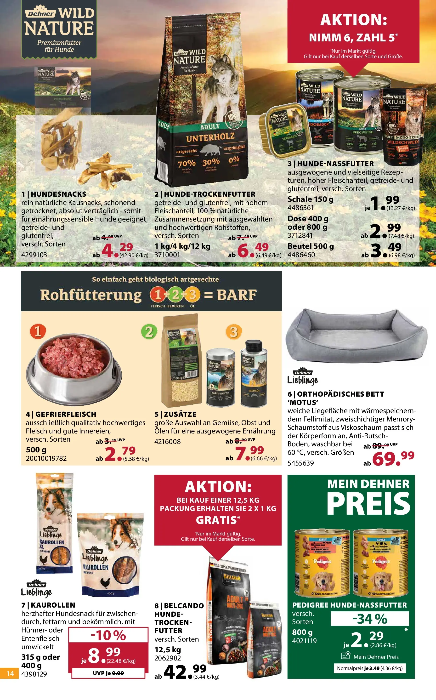 Dehner - Dehner: Garten & Zoo von 23.06.2026 - Aktuelle Angebote | Seite: 14 | Produkte: Getreide, Flocken, Obst, Bett