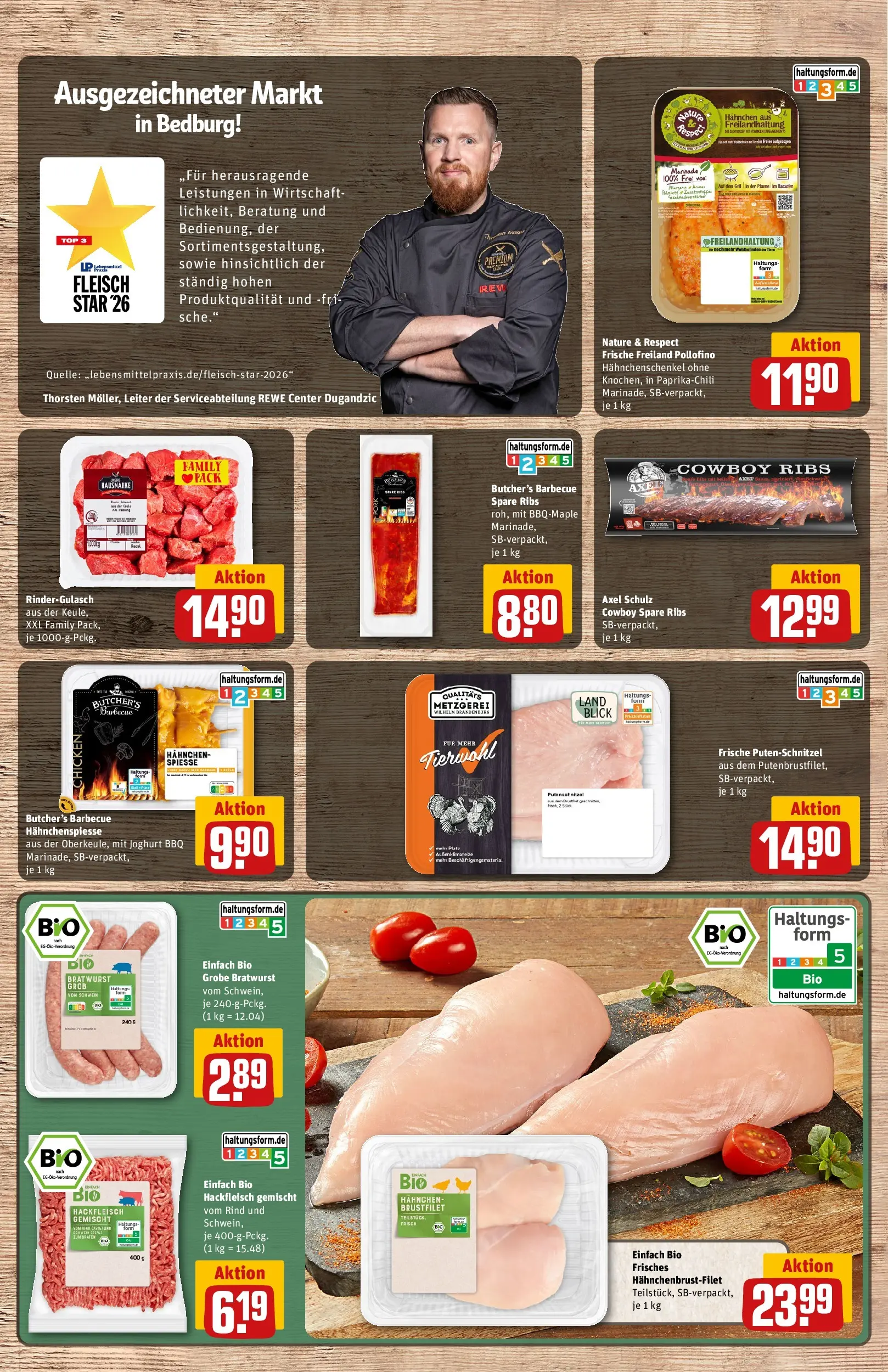 REWE Prospekt ab 21.06.2026 zum Blättern » Angebote | Seite: 11 | Produkte: Spare ribs, Spieße, Backofen, Fleisch