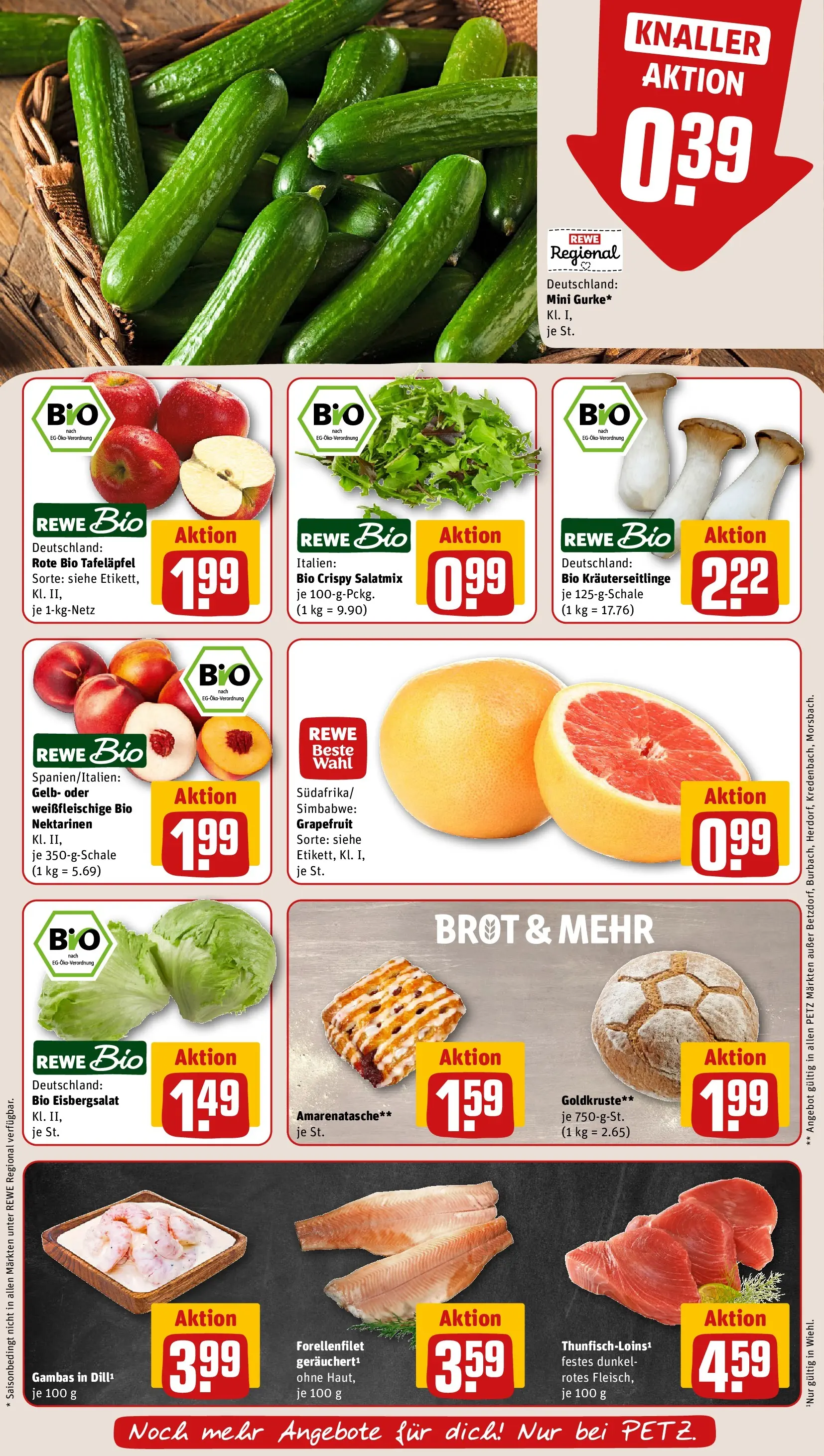 REWE Prospekt ab 21.06.2026 zum Blättern » Angebote | Seite: 9 | Produkte: Nektarinen, Eisbergsalat, Apple, Brot
