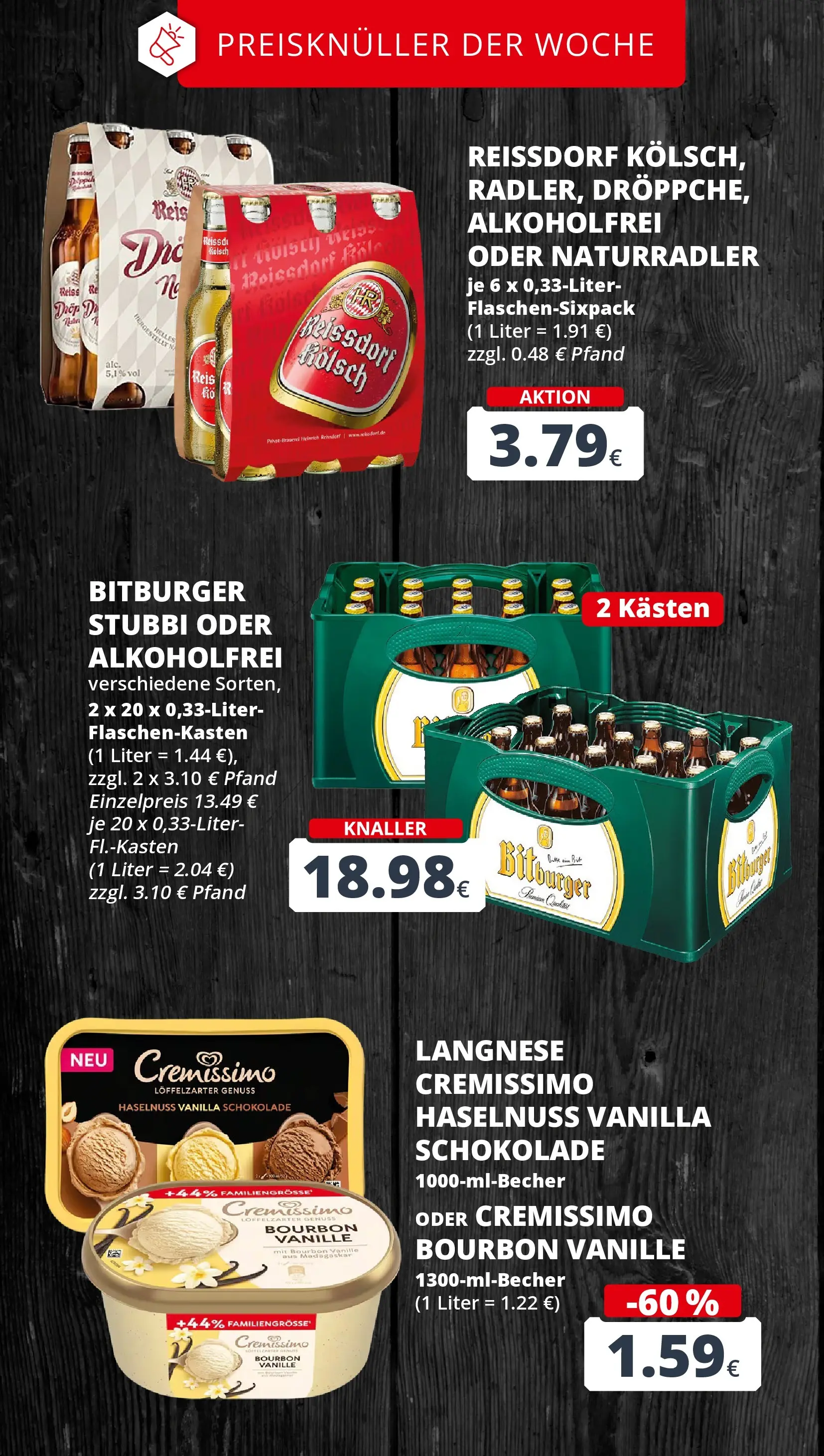 REWE Prospekt ab 21.06.2026 zum Blättern » Angebote | Seite: 4 | Produkte: Langnese, Schokolade, Reis, Bourbon