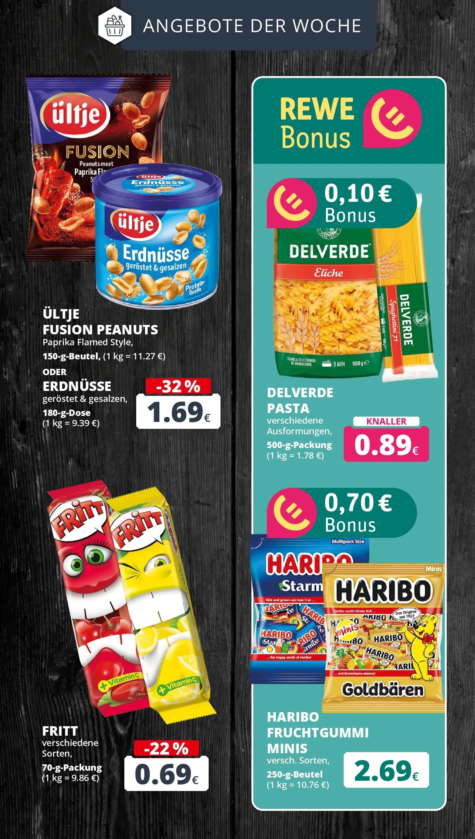 REWE Prospekt ab 21.06.2026 zum Blättern » Angebote | Seite: 5 | Produkte: Erdnüsse, Haribo, Paprika, Pasta
