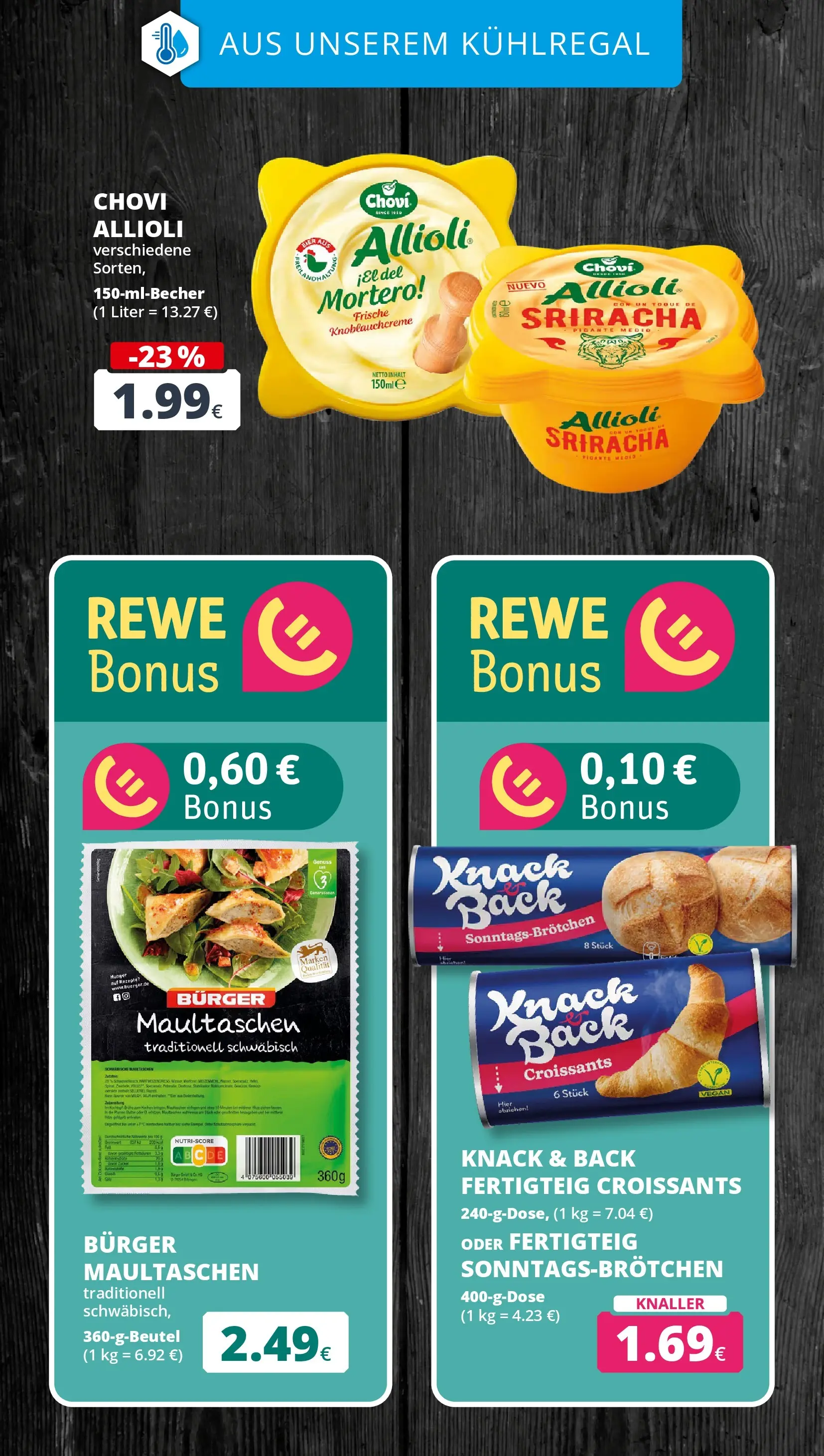 REWE Prospekt ab 21.06.2026 zum Blättern » Angebote | Seite: 16 | Produkte: Burger, Maultaschen