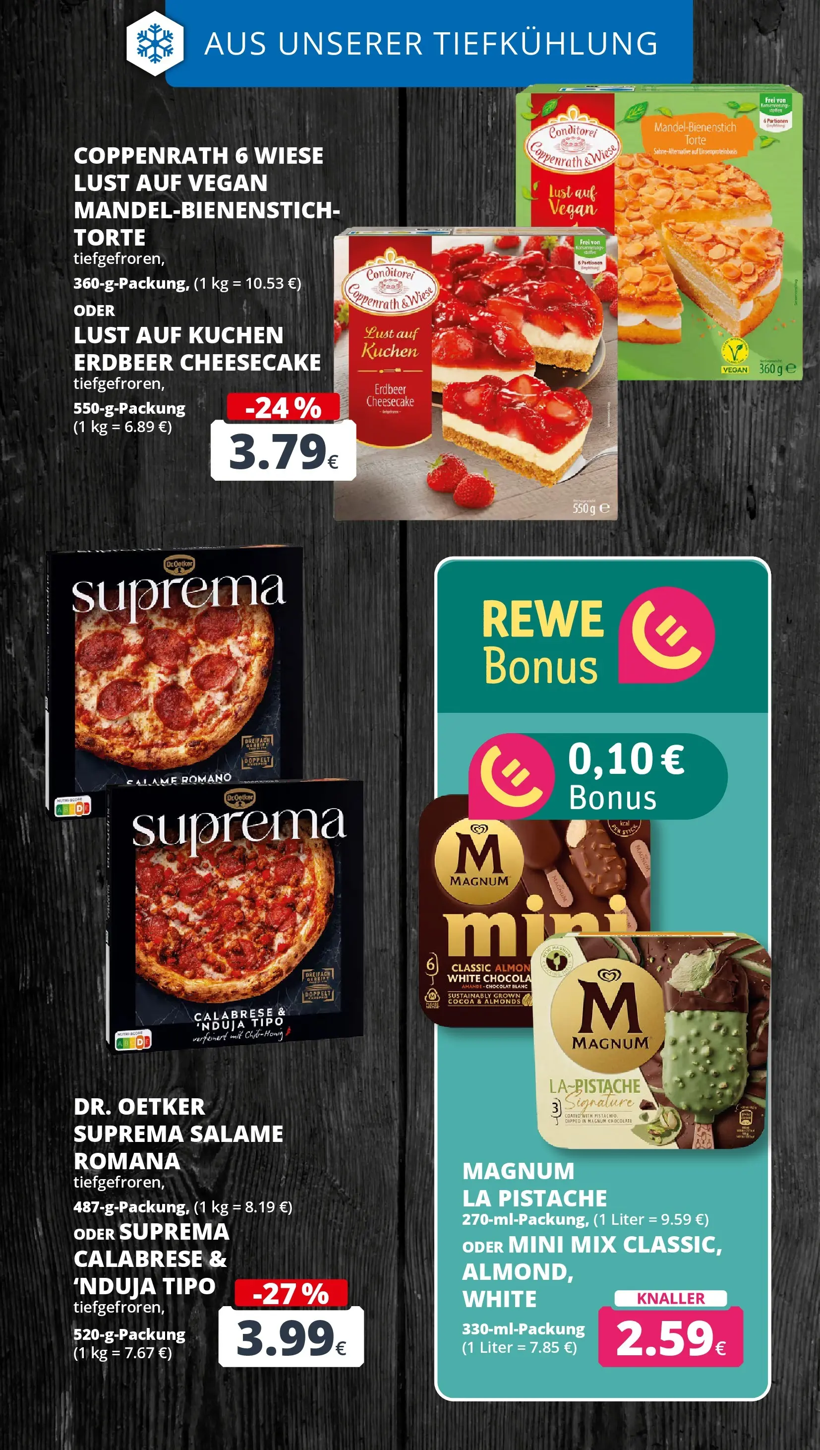 REWE Prospekt ab 21.06.2026 zum Blättern » Angebote | Seite: 20 | Produkte: Pizza, Kuchen