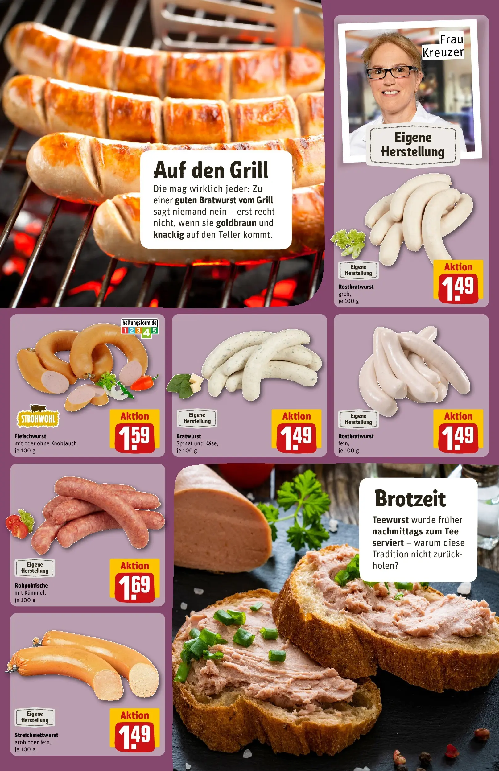 REWE Prospekt ab 21.06.2026 zum Blättern » Angebote | Seite: 15 | Produkte: Grill, Käse, Bratwurst, Tee