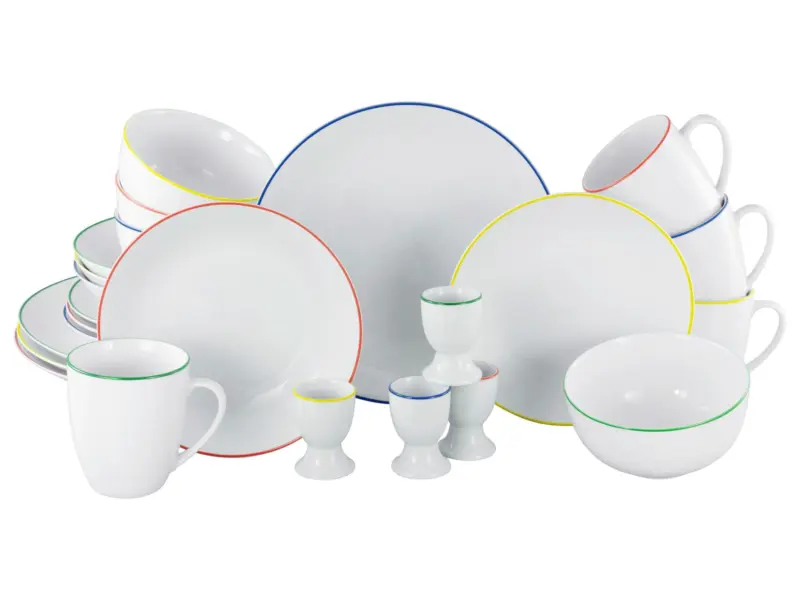 Kombiservice Luna Color Wei&szlig;/Multicolor, 24-teilig