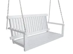 H&auml;ngebank Augusta Wei&szlig; ca. 130x57x63 cm Holz