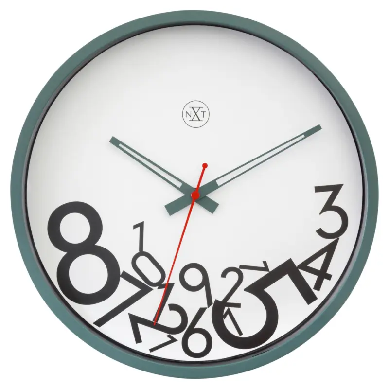 Wanduhr Dropped Members Gr&uuml;n/Wei&szlig;