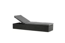 Sonnenliege Quad ca. 61x38x198 cm Schwarz