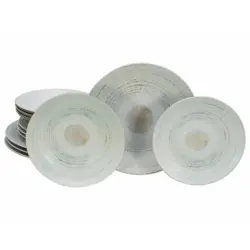 Tafelservice Neapel Offwhite Steinzeug, 4 Pers., 12-teilig