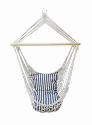 H&auml;ngesessel Grenada ca. 70x130x60cm Blau,Grau,Wei&szlig;