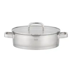 Servierpfanne Silver Line Edelstahlfarben &Oslash; ca. 28cm