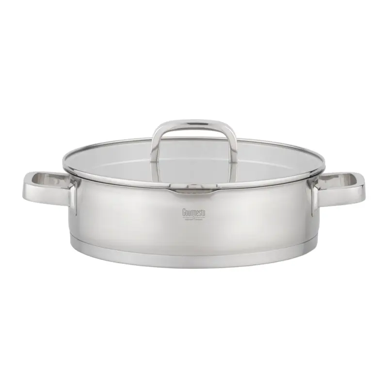 Servierpfanne Silver Line Edelstahlfarben &Oslash; ca. 28cm