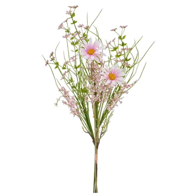 Kunstblume Margeriten-Mix Strauss II Rosa/Gr&uuml;n